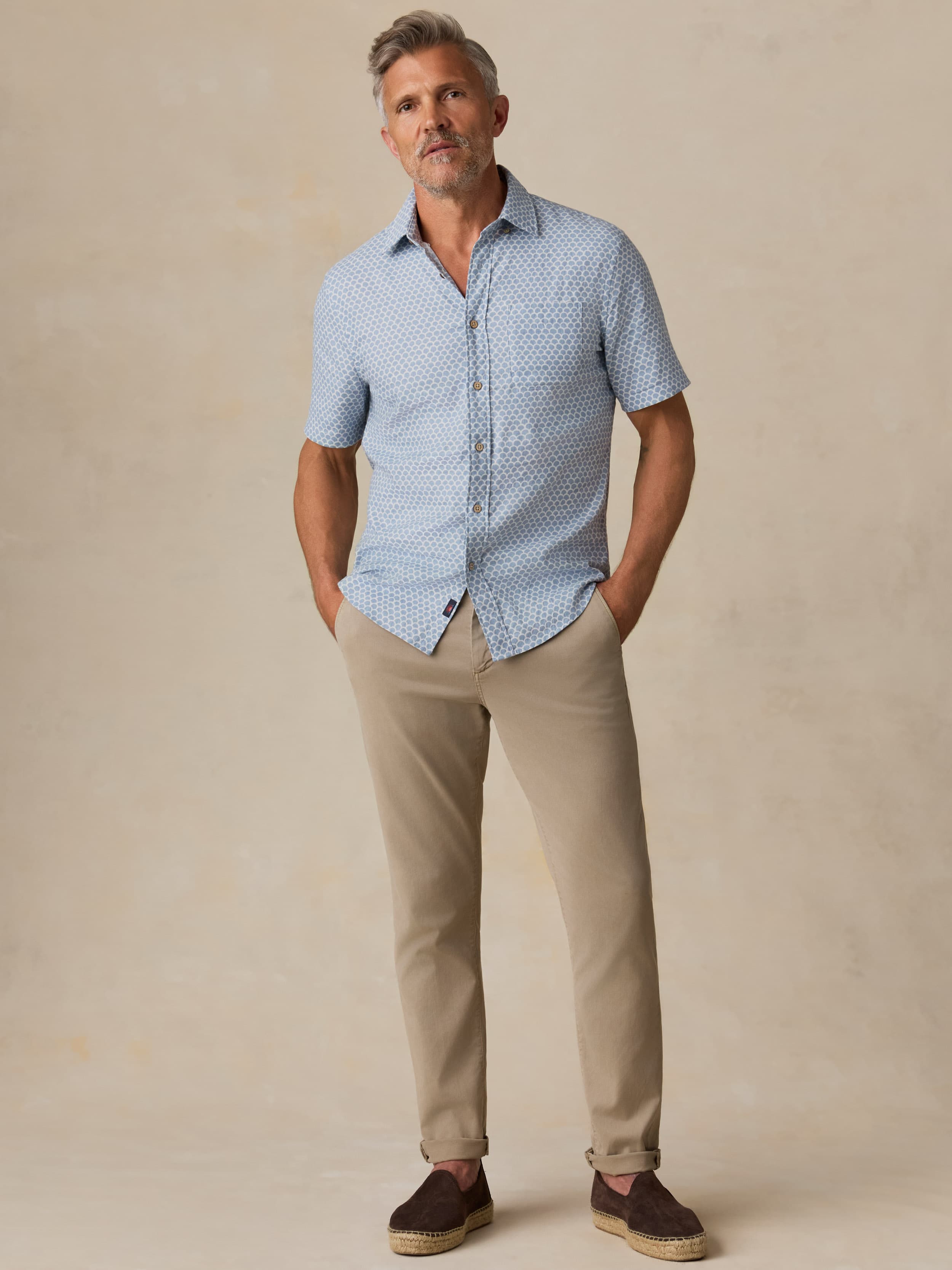 Short-Sleeve Breeze Shirt - Fishscale Redux | Faherty Brand