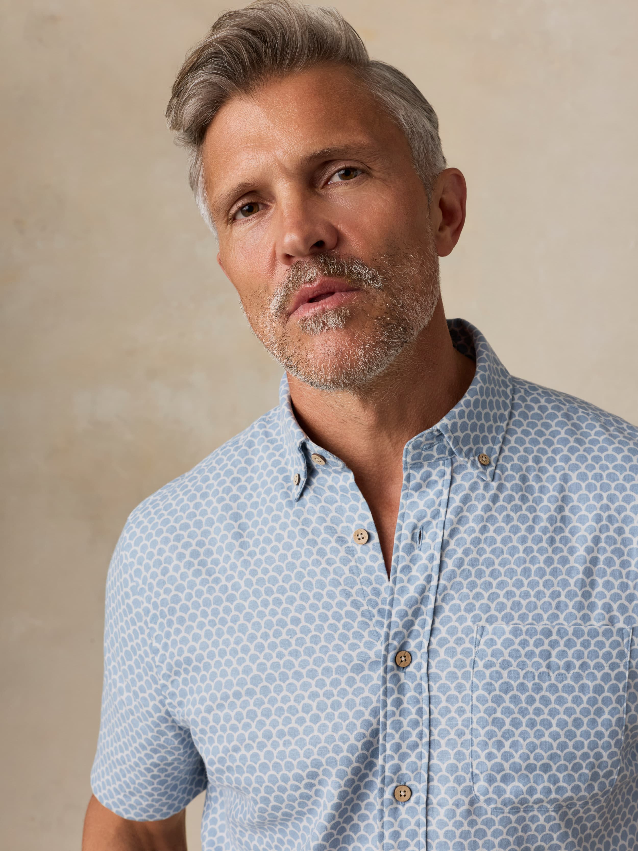 Short-Sleeve Breeze Shirt - Fishscale Redux | Faherty Brand