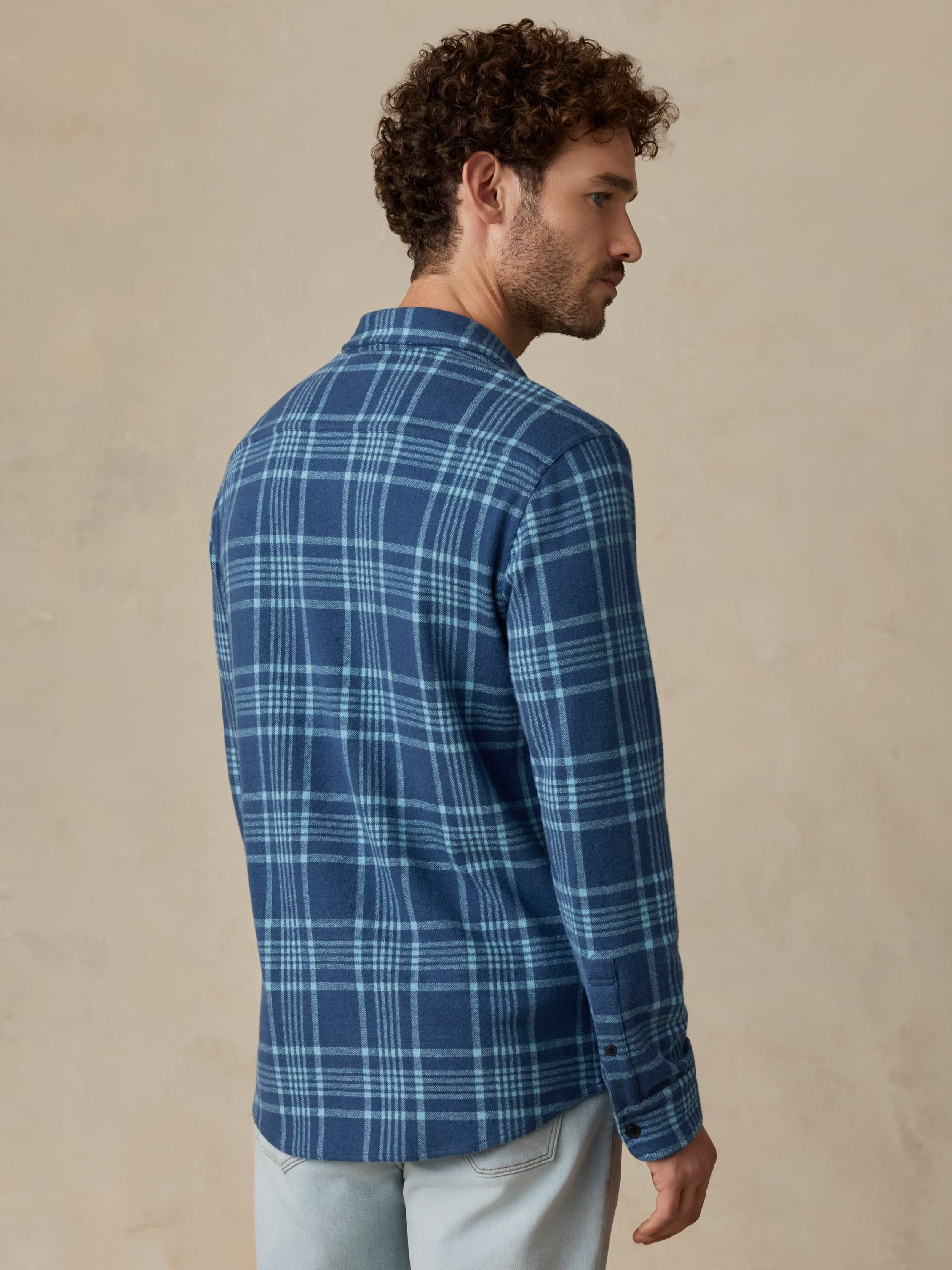 Legend™ Sweater Shirt - Midnight Teal Plaid | Faherty Brand