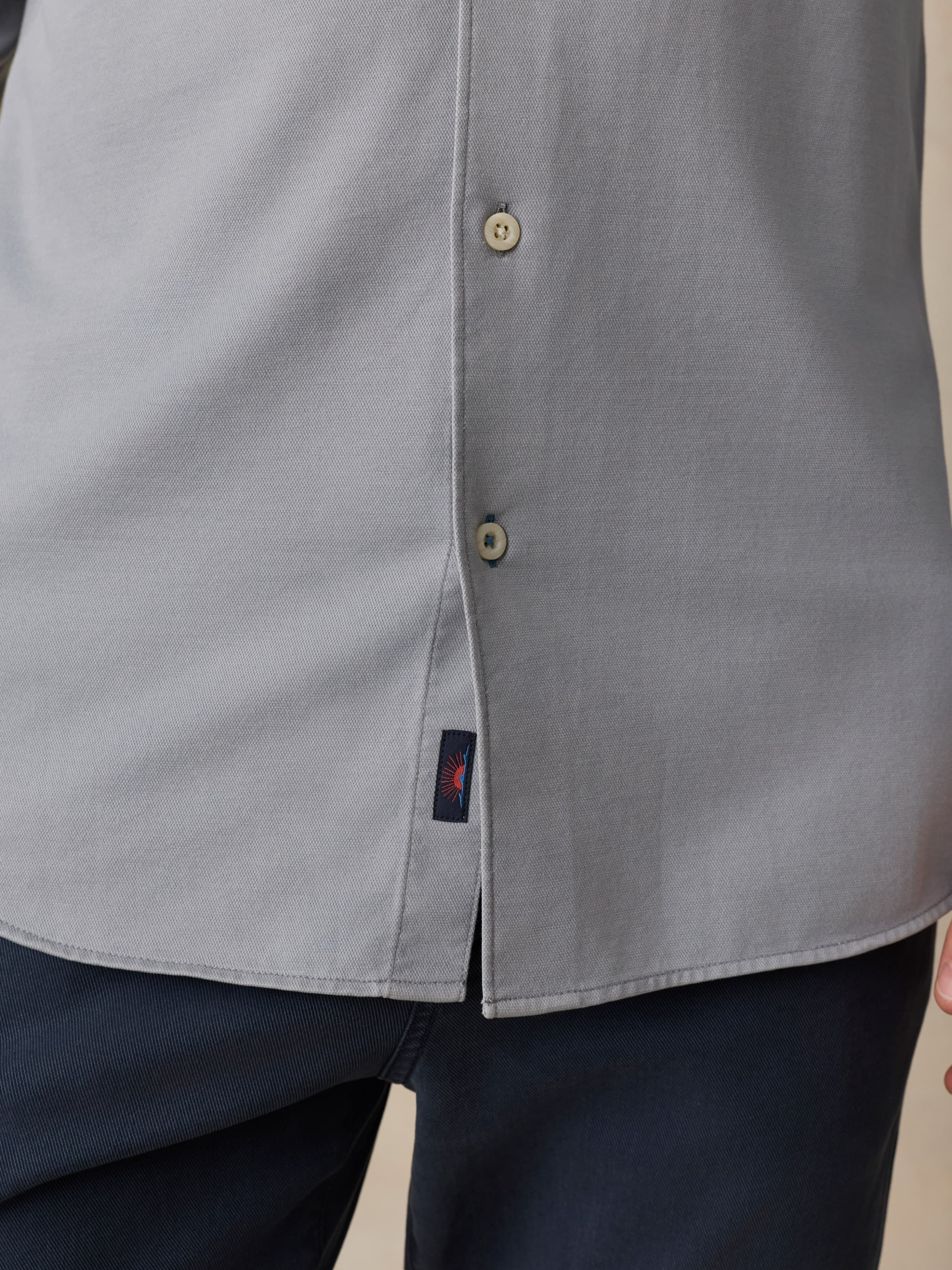 Costa Pique Shirt - Wind Grey | Faherty Brand