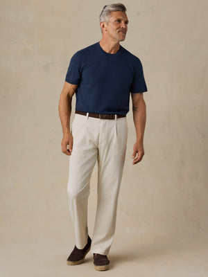 Short-Sleeve Sweater Tee - Deep Navy