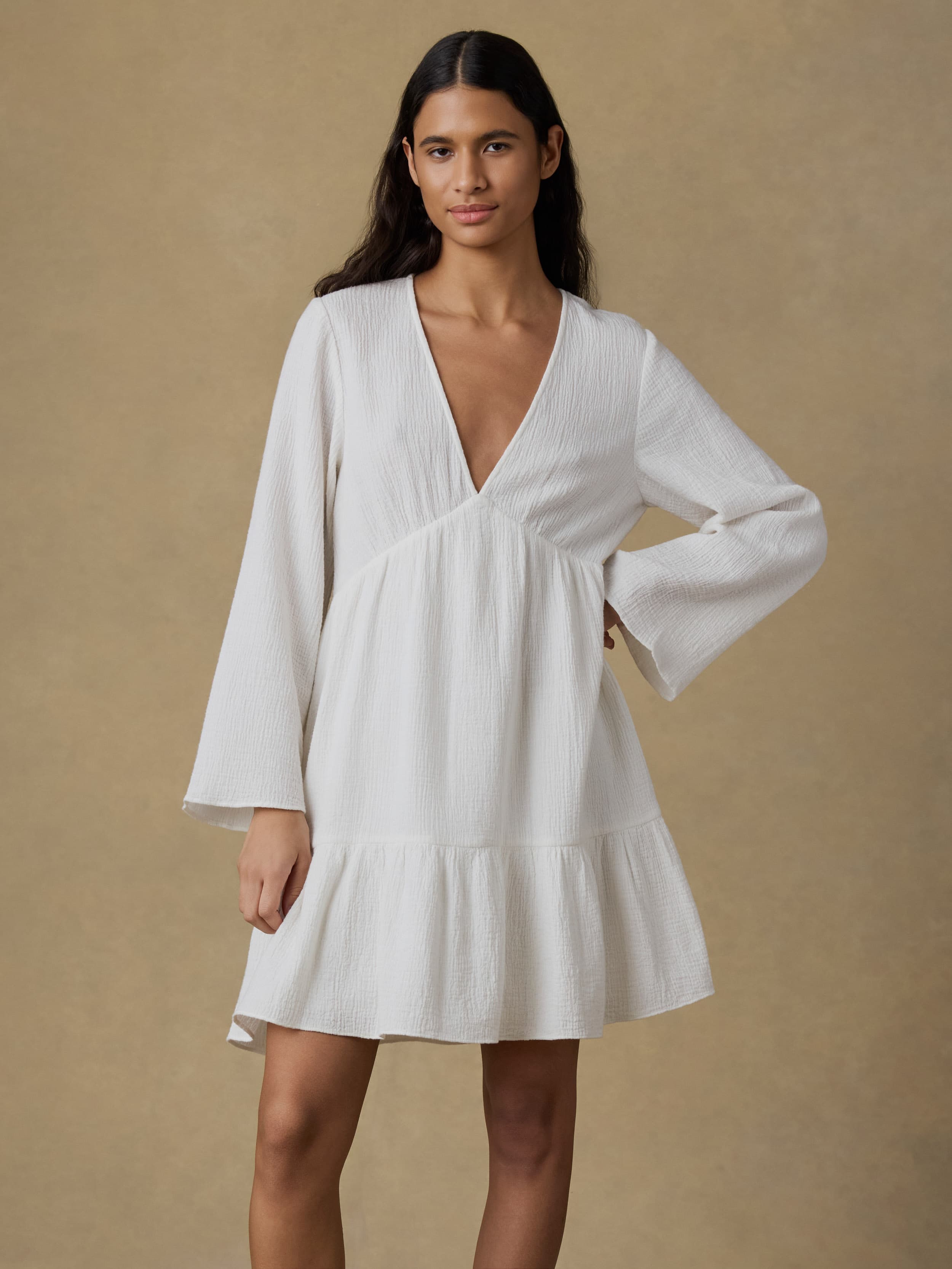 Dune Cotton Gauze Oceana Dress - White | Faherty Brand