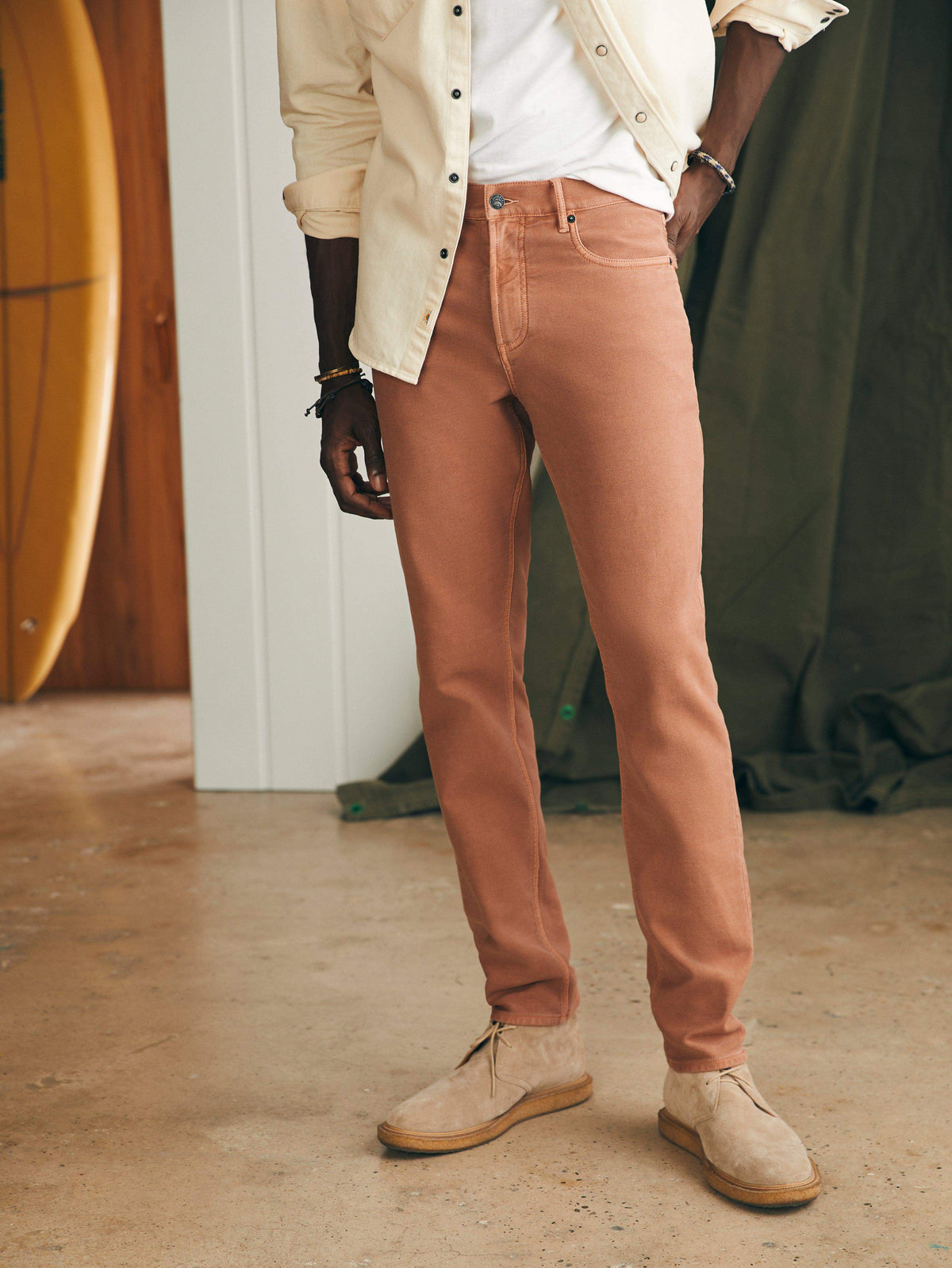 Stretch Terry 5-Pocket (34") - Mesa Red, image 1 of 6