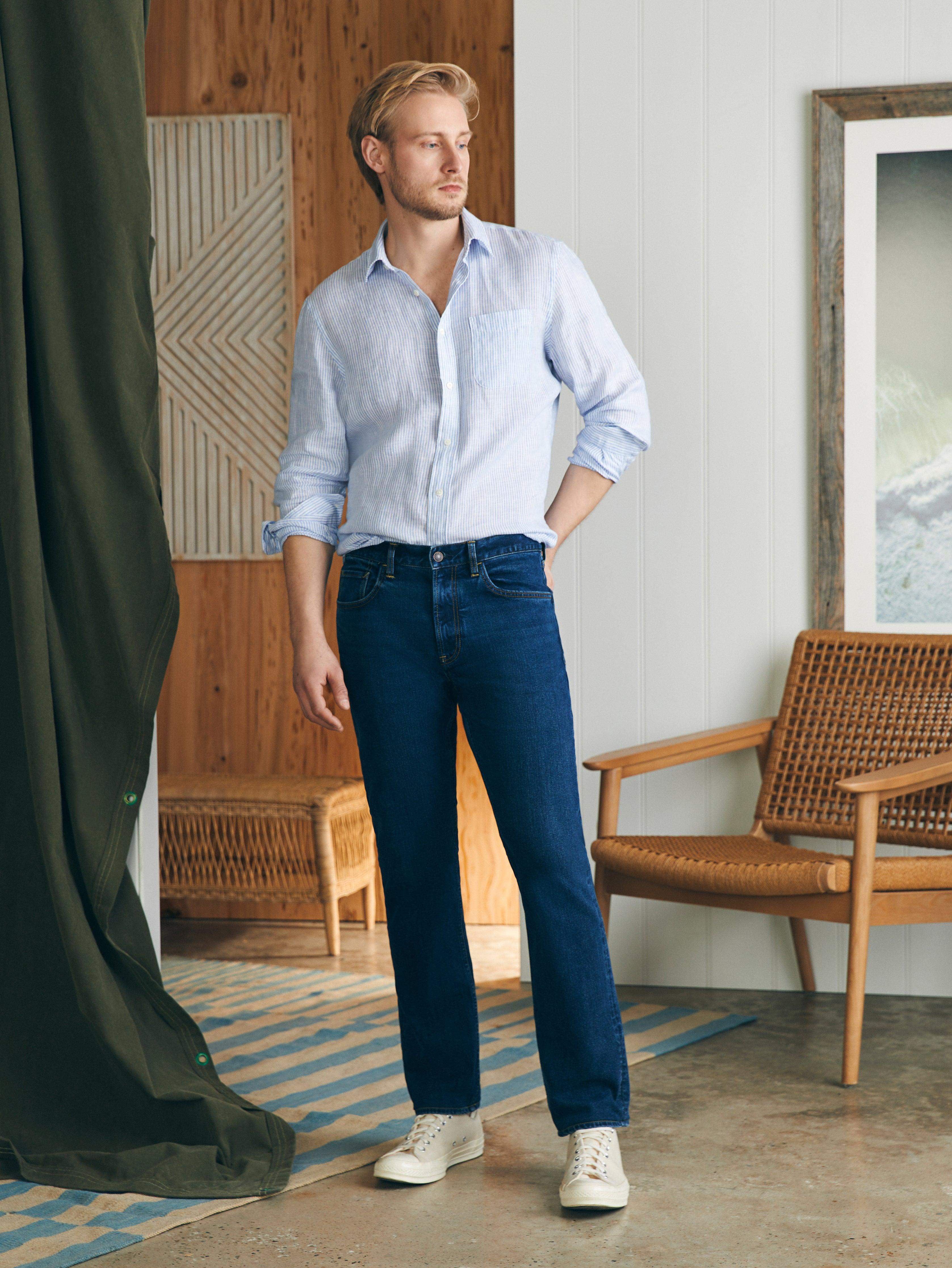 Slim Straight Denim - Cove Point Wash | Faherty Brand