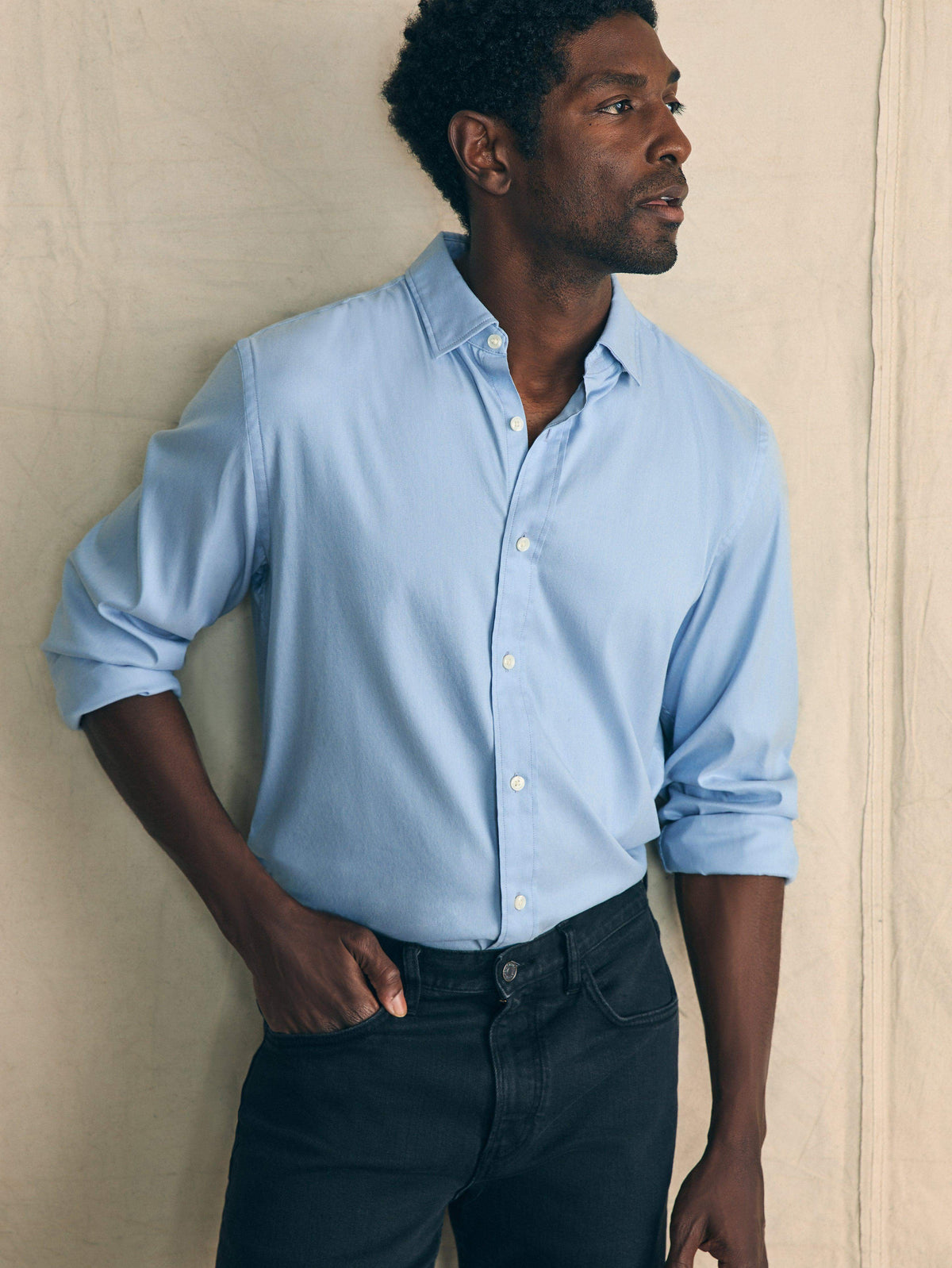  | The Movement Shirt - Atlantic Sky | Faherty Brand, image 4 of 5