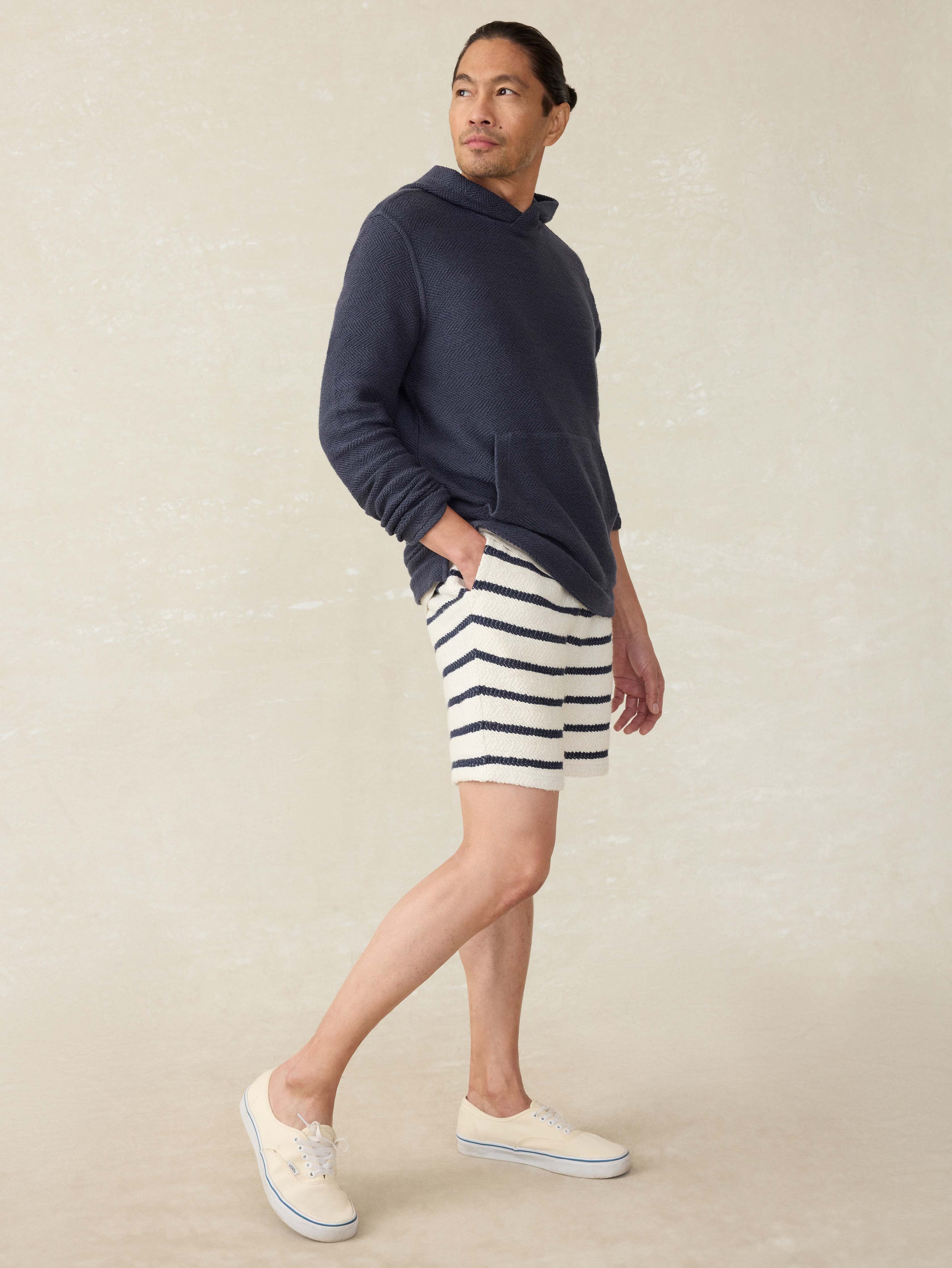 Whitewater Sweatshort - Boothbay Stripe | Faherty Brand
