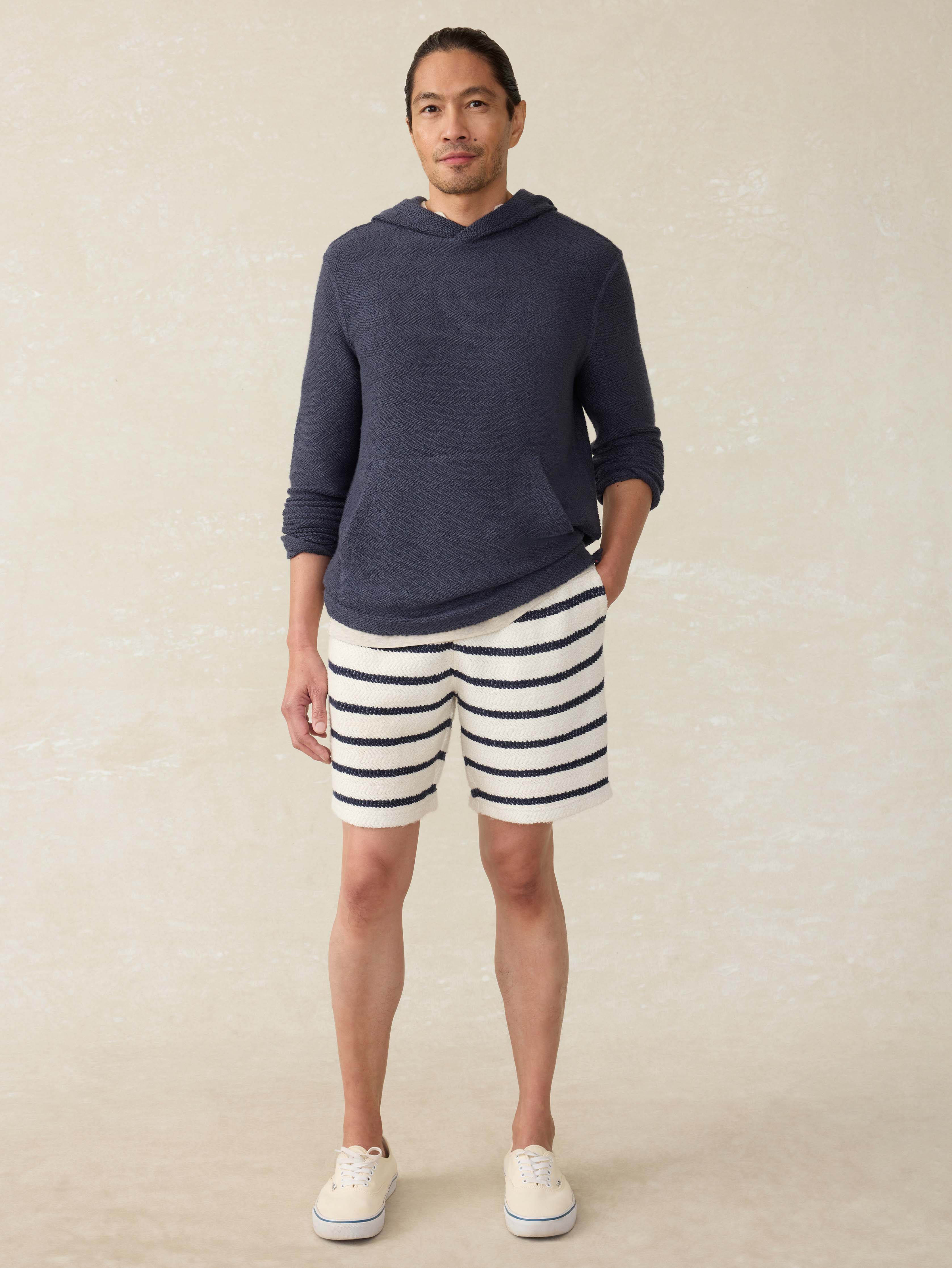 Whitewater Sweatshort - Boothbay Stripe | Faherty Brand