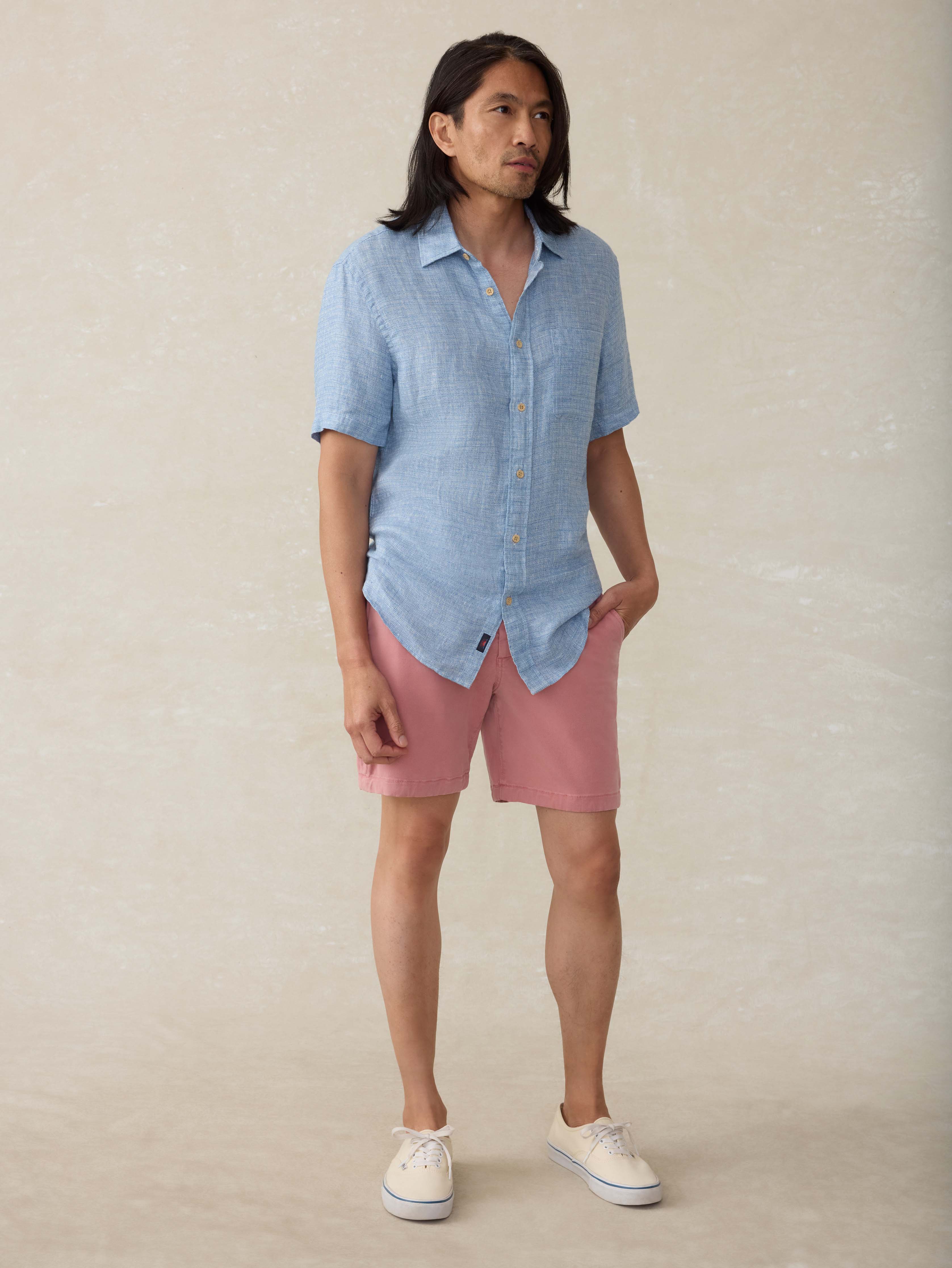 Coastline Chino Short (7") - Faded Flag | Faherty Brand