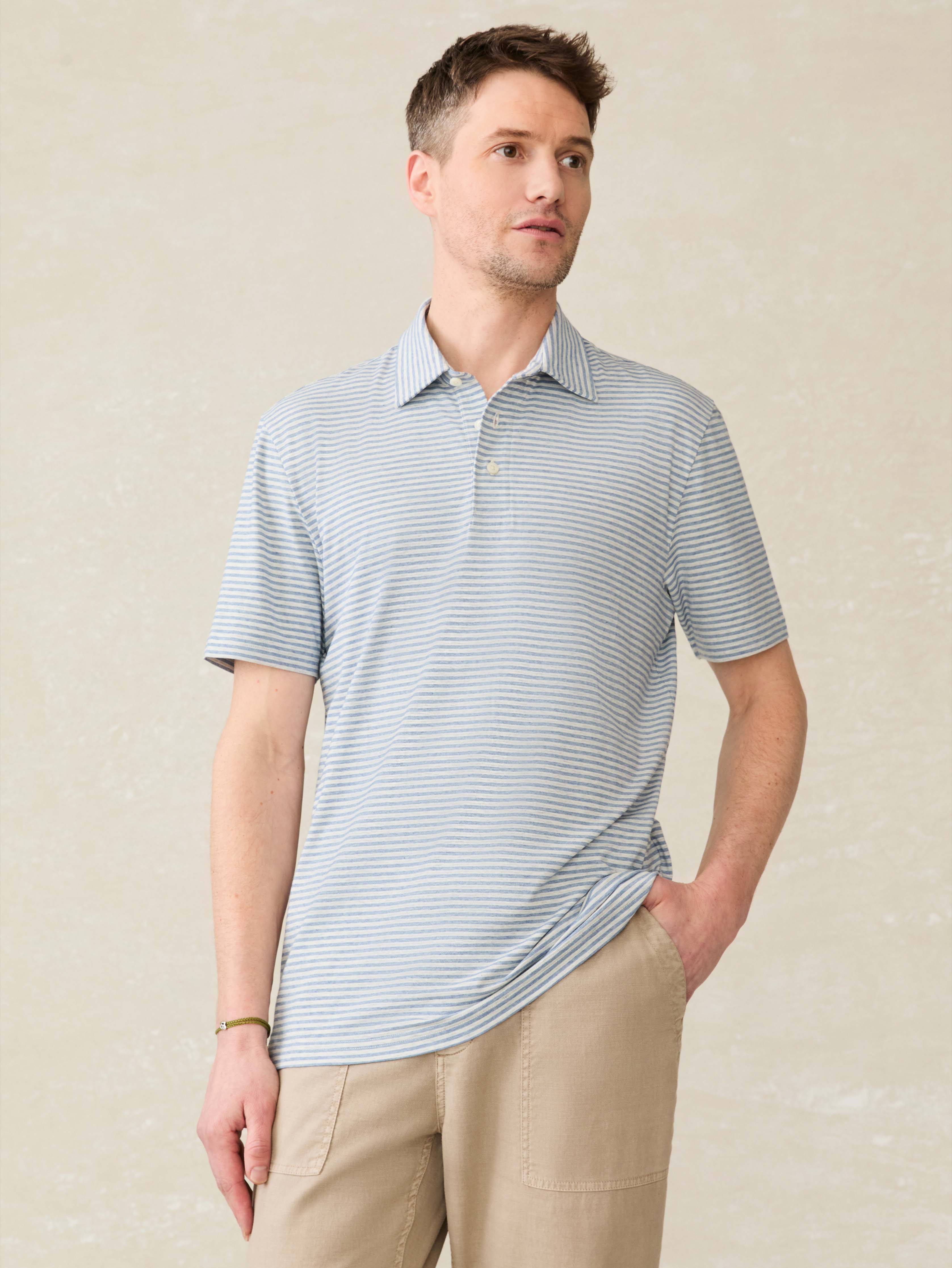 Short-Sleeve Movement™ Polo - Long Valley Stripe