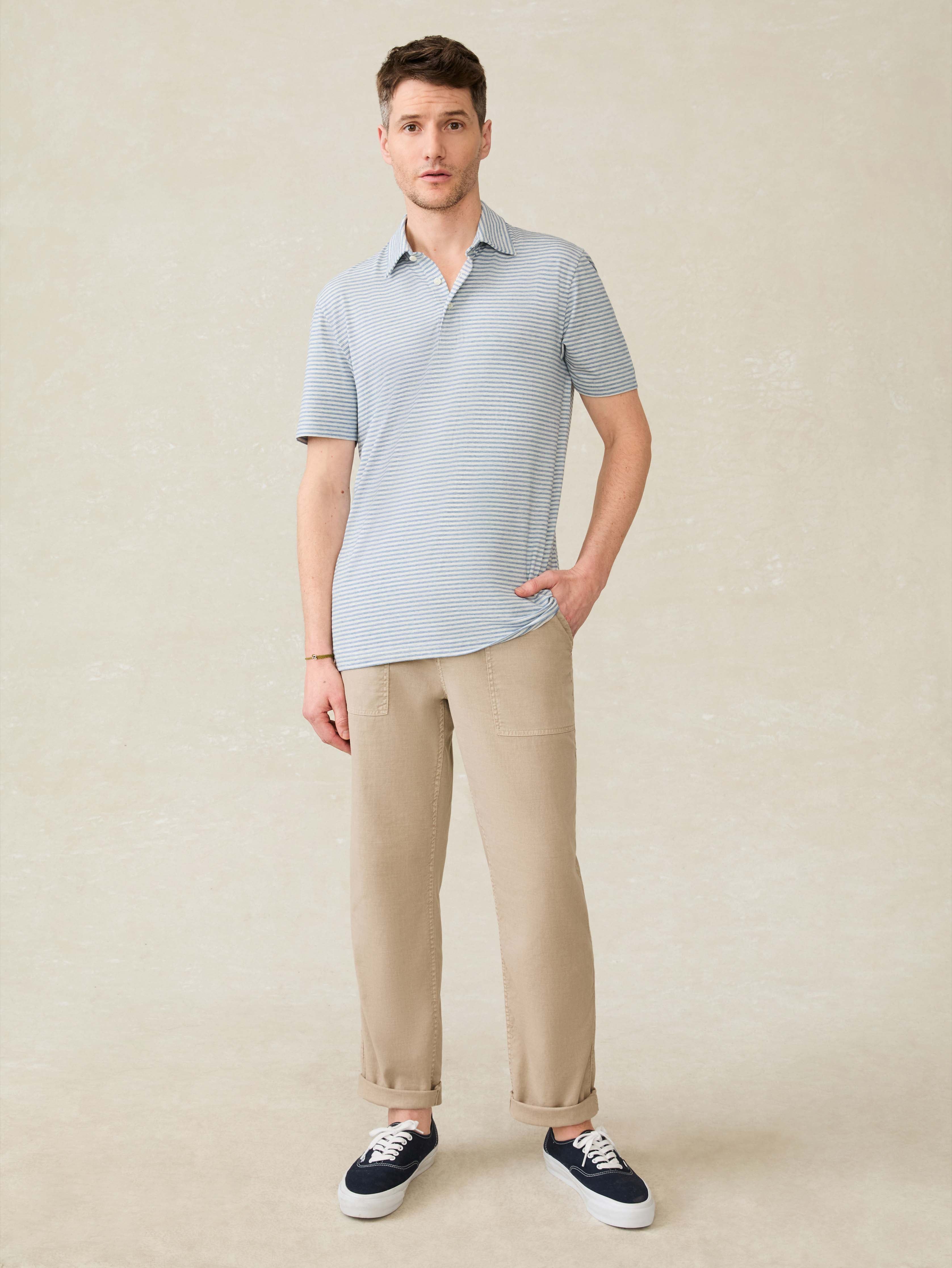 Short-Sleeve Movement™ Polo - Long Valley Stripe