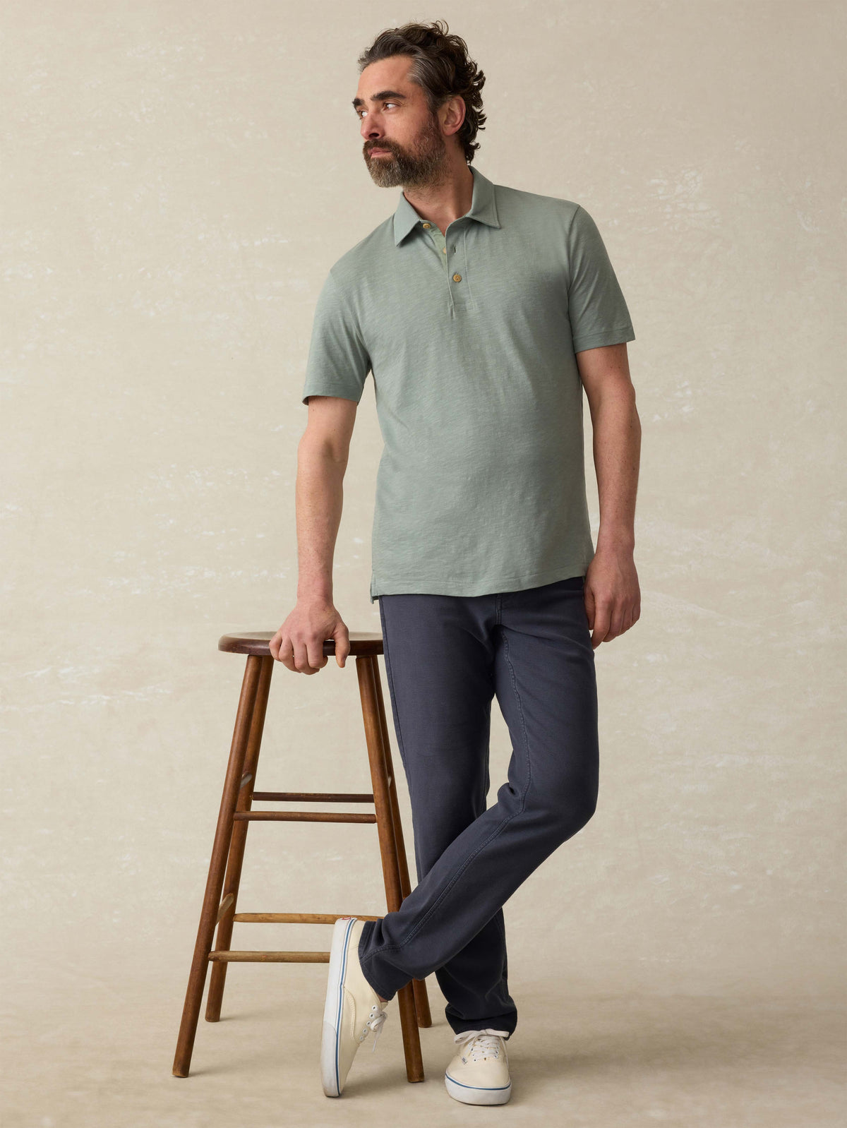  | Sunwashed T-Shirt Polo - Sage Creek | Faherty Brand, image 5 of 5