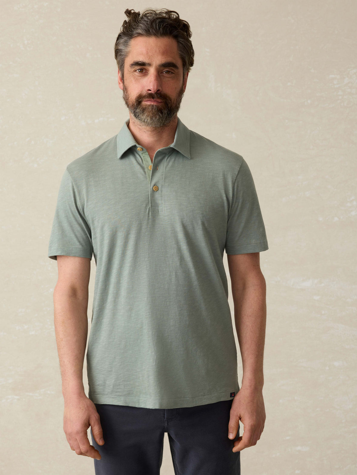  | Sunwashed T-Shirt Polo - Sage Creek | Faherty Brand, image 1 of 5