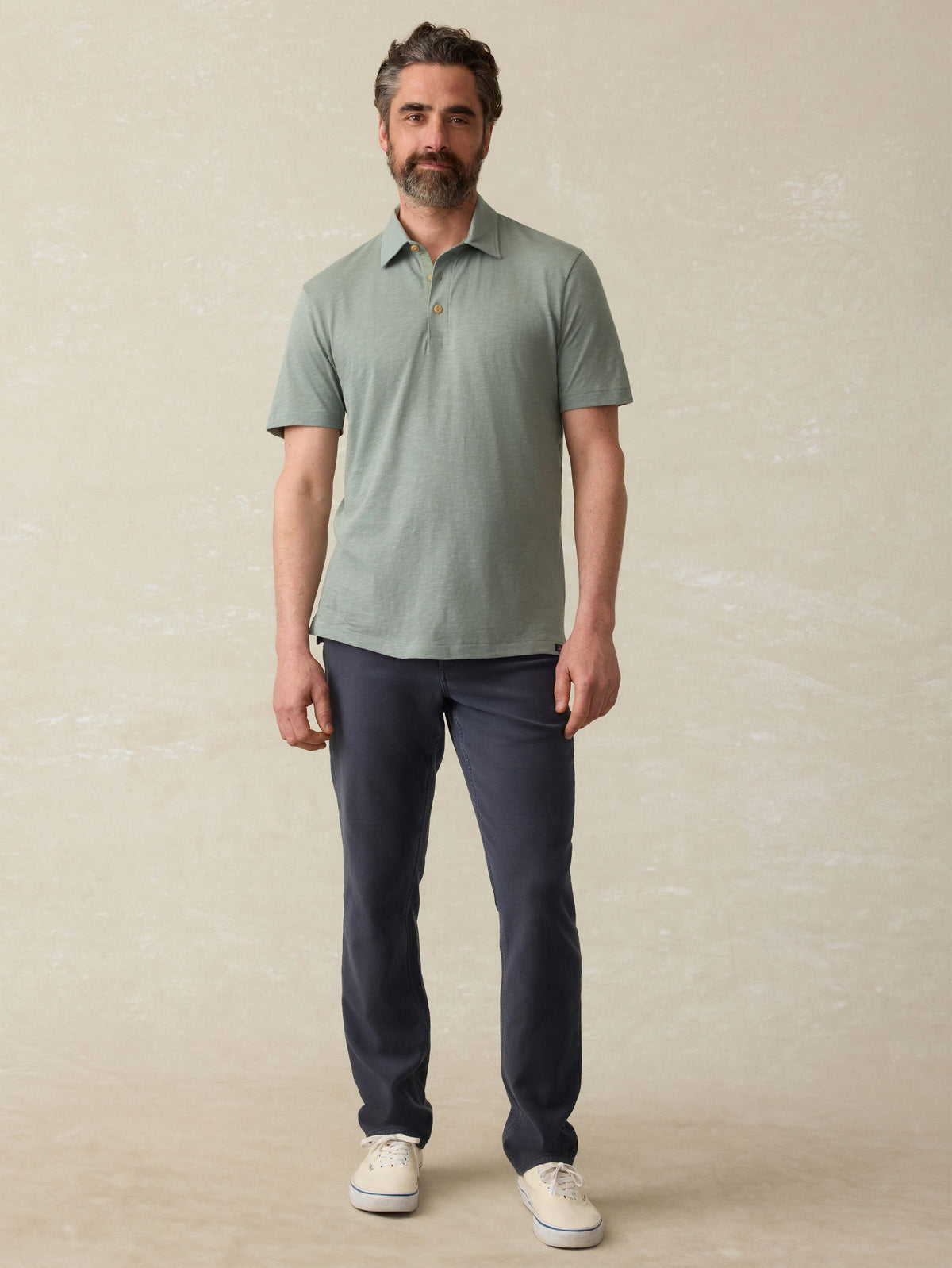  | Sunwashed T-Shirt Polo - Sage Creek | Faherty Brand, image 3 of 5