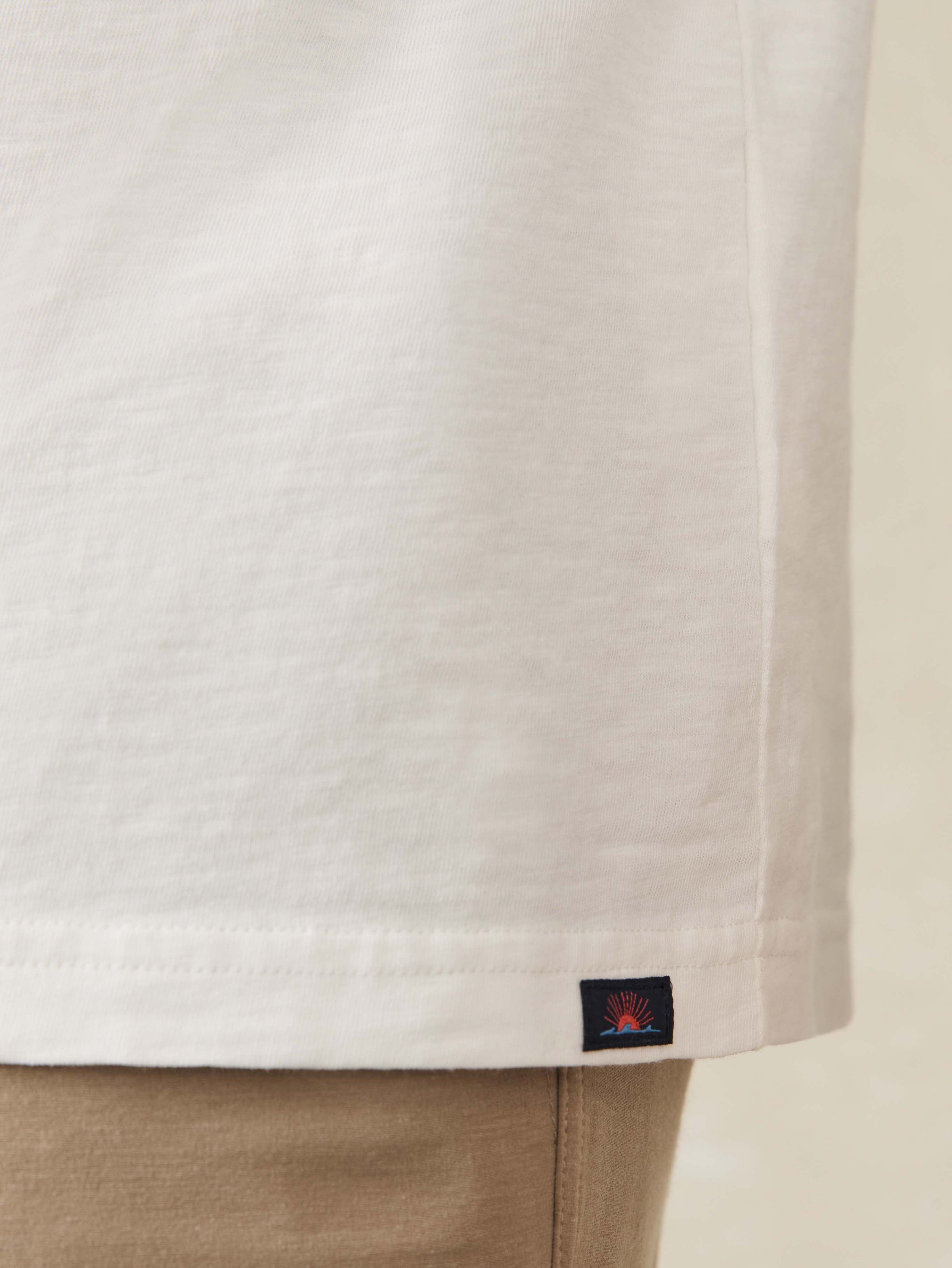 Long-Sleeve Sunwashed Tee - White | Faherty Brand