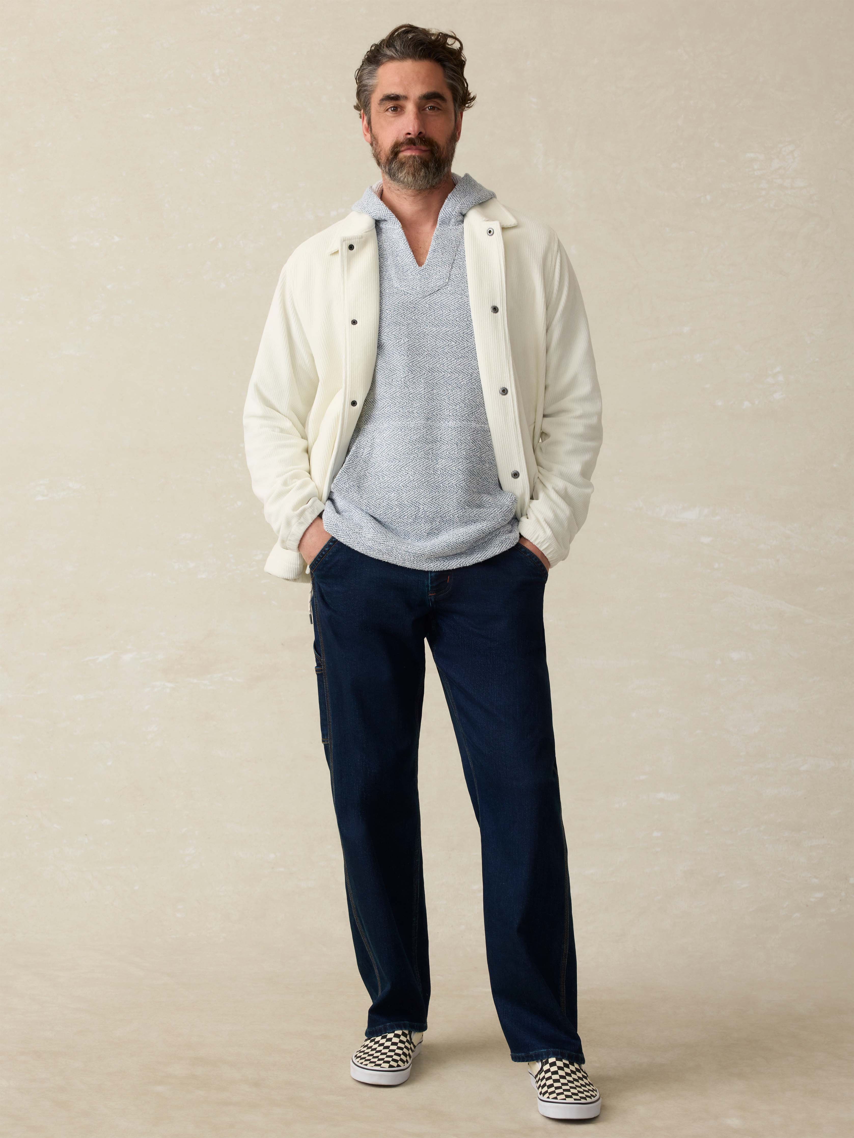 Corduroy Coaches Jacket - Stone | Faherty Brand