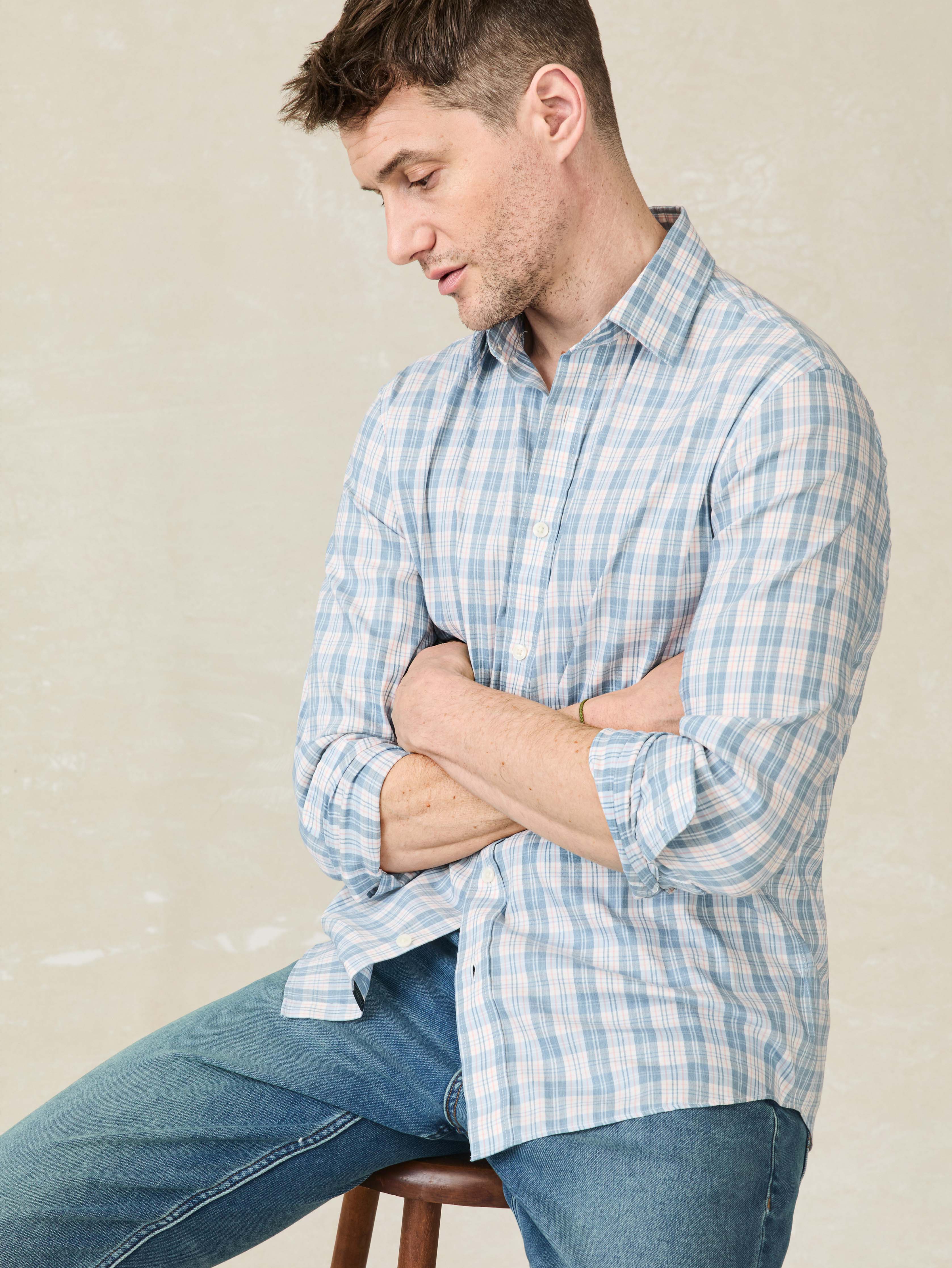 The Movement™ Shirt - Cloud Lake Plaid | Faherty Brand