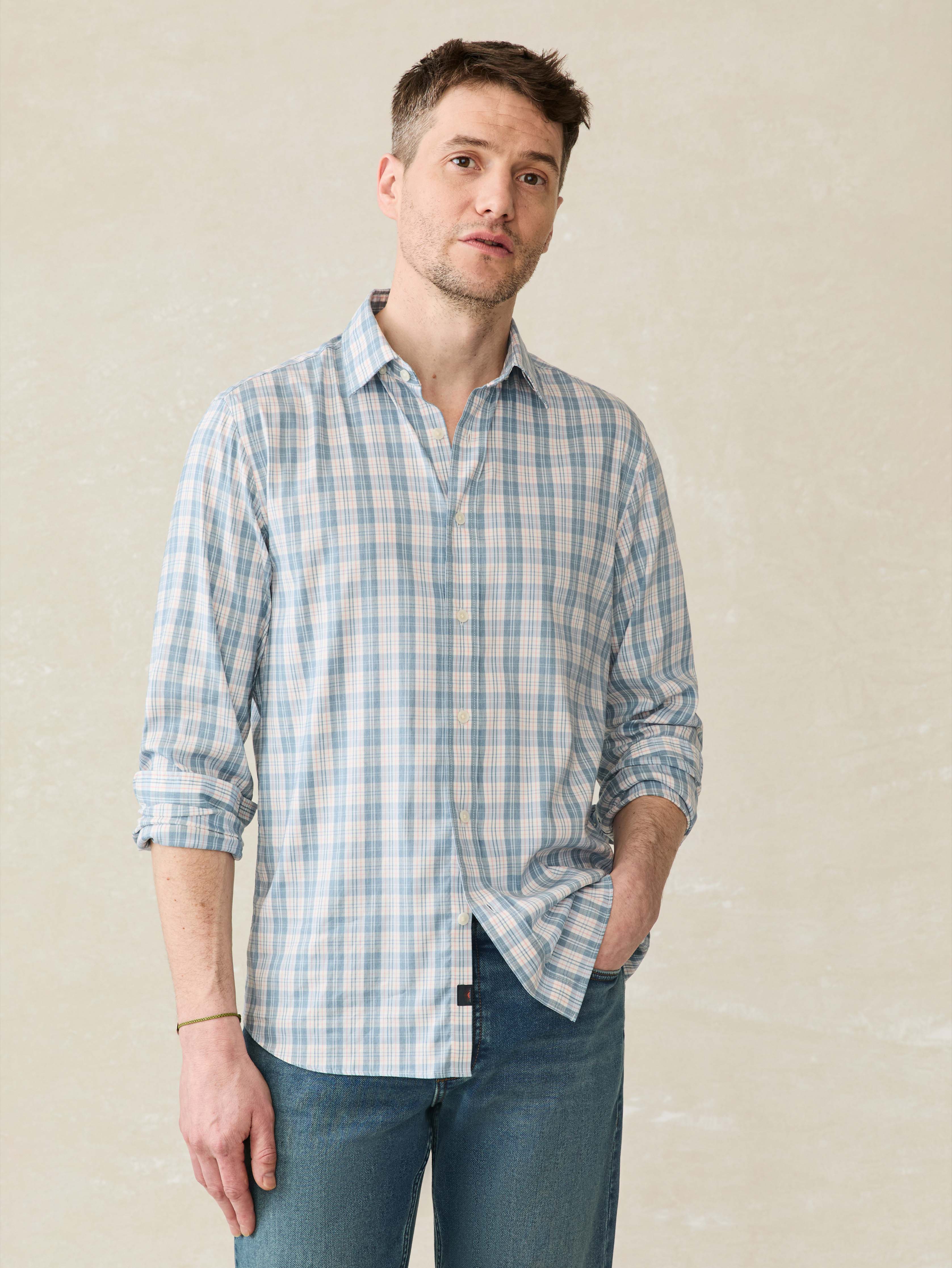 The Movement™ Shirt - Cloud Lake Plaid | Faherty Brand