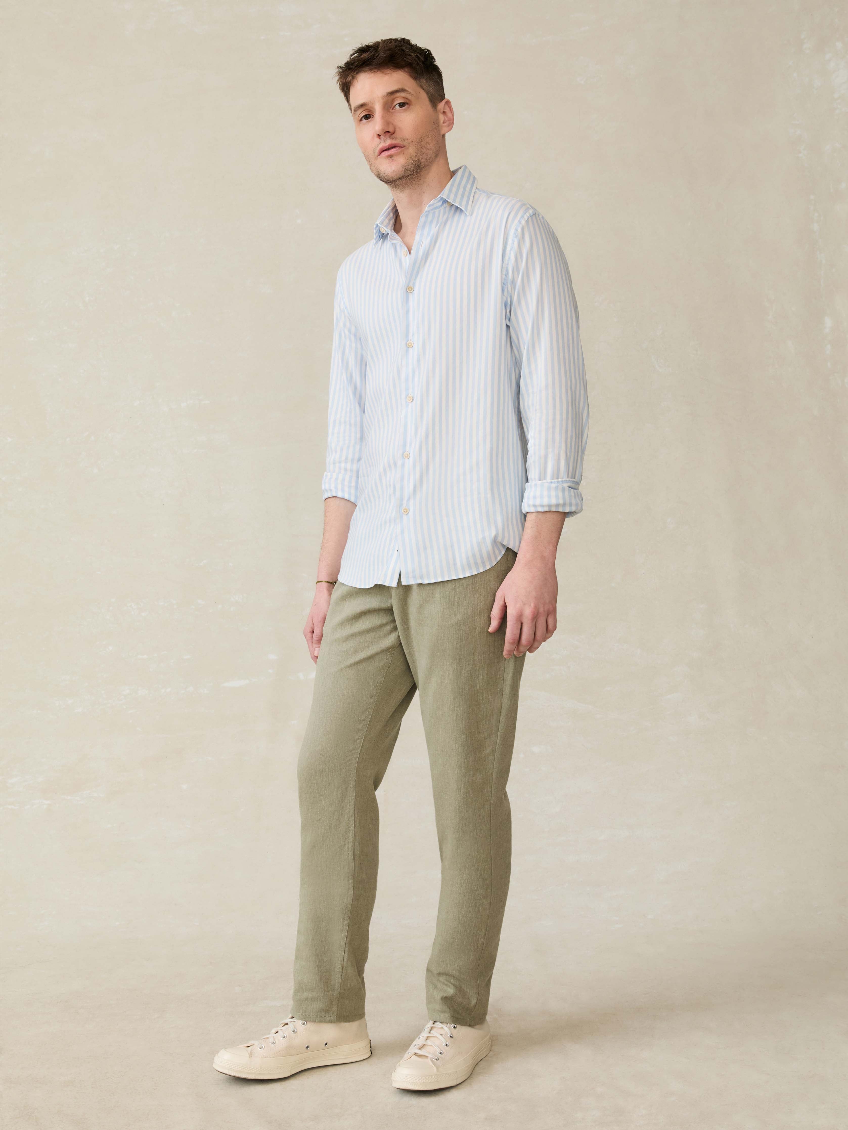 Movement™ Monterey Shirt - Blue Cape Stripe | Faherty Brand