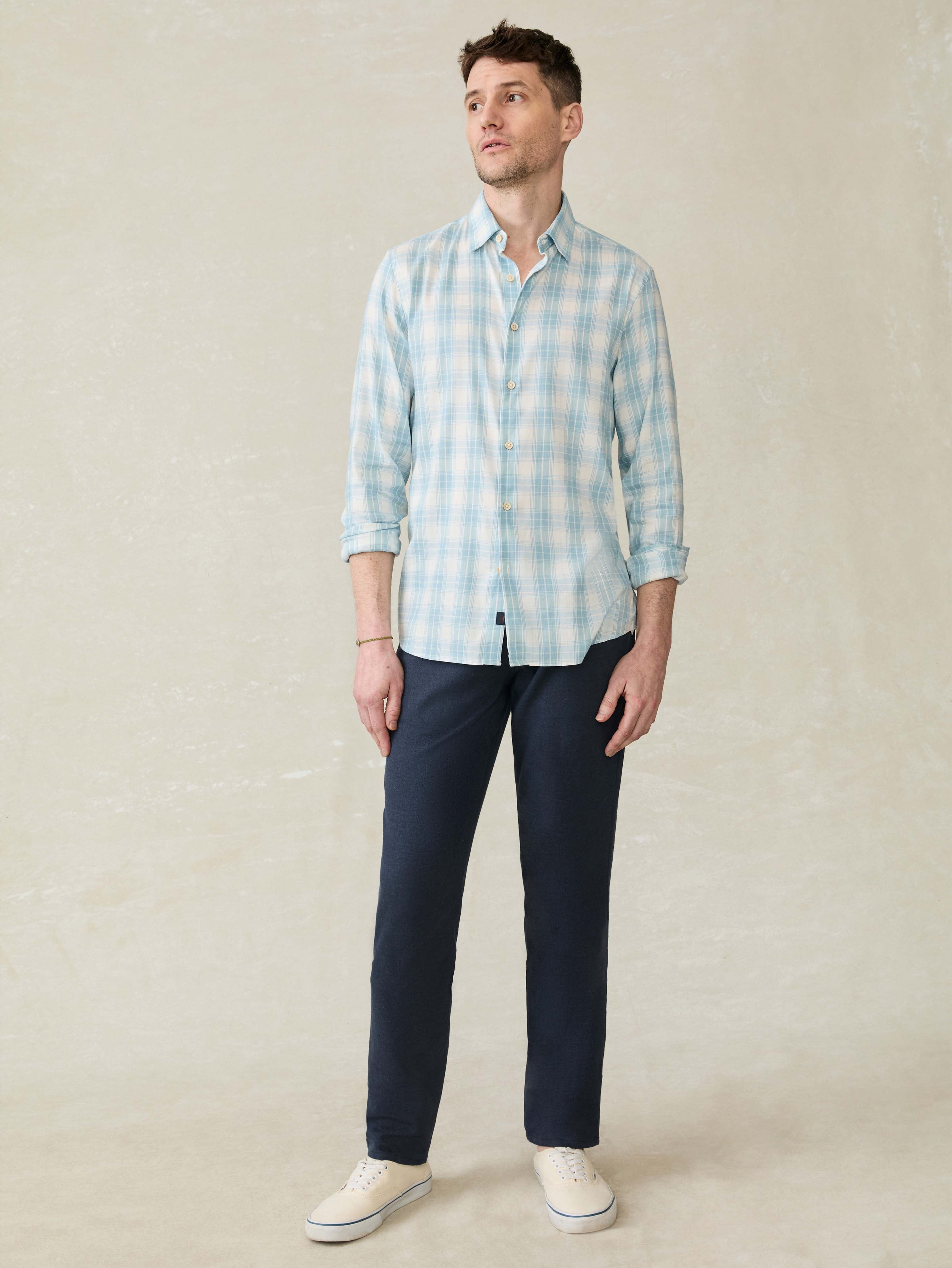 Movement™ Monterey Shirt - Summer Sky Plaid | Faherty Brand