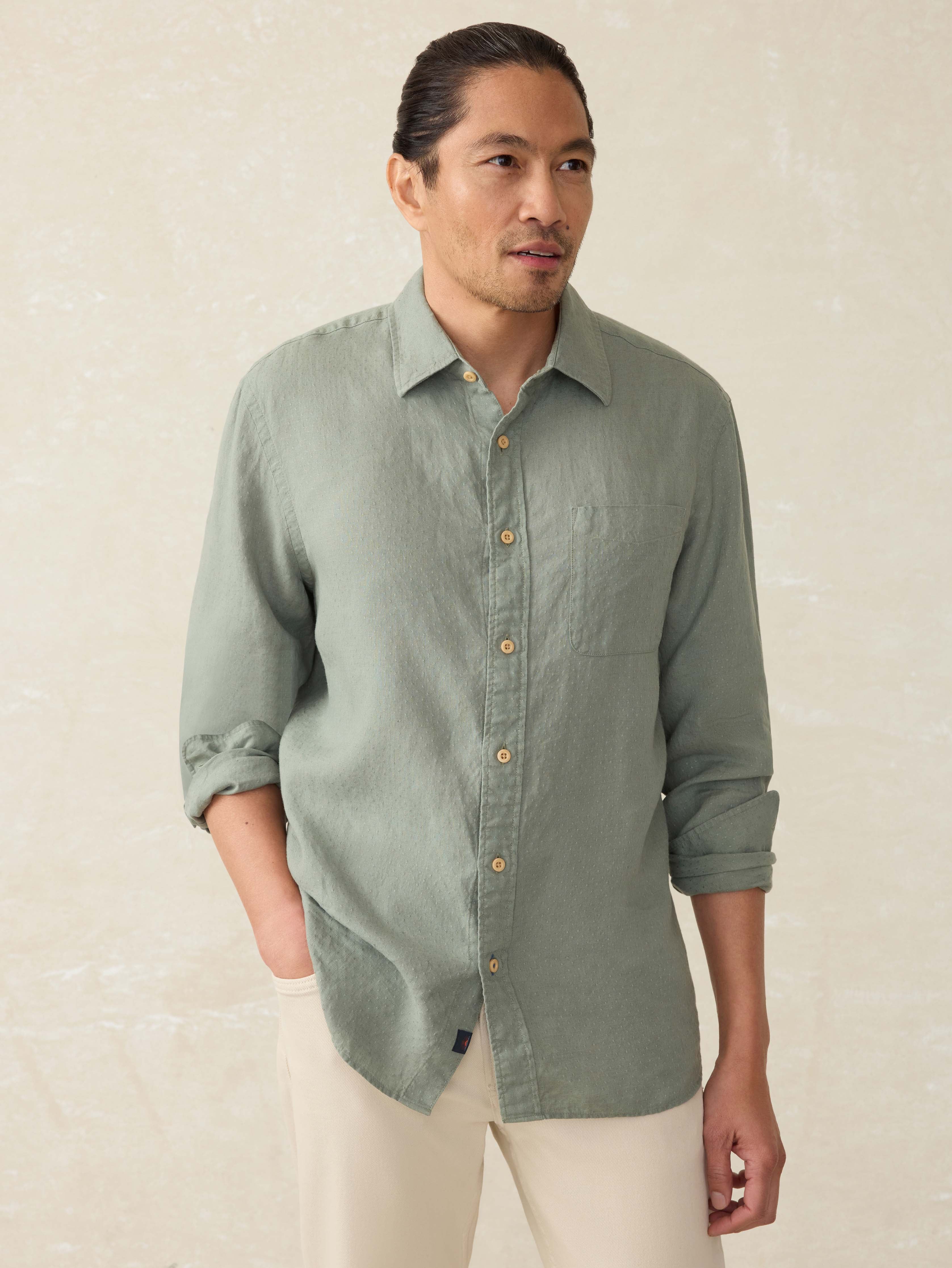 Laguna Linen Shirt - Fairfield Dobby | Faherty Brand