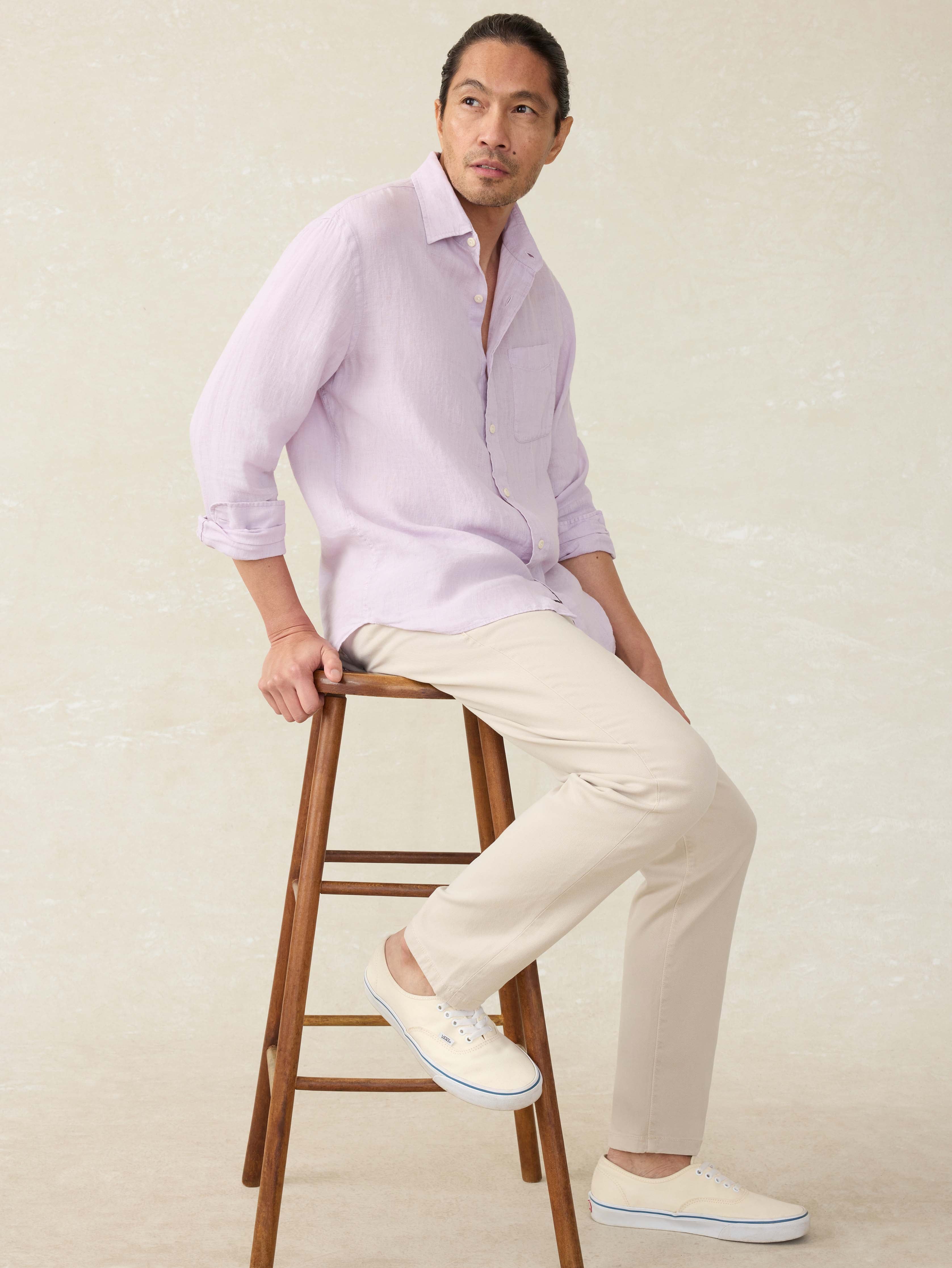 Laguna Linen Shirt - Wisteria | Faherty Brand
