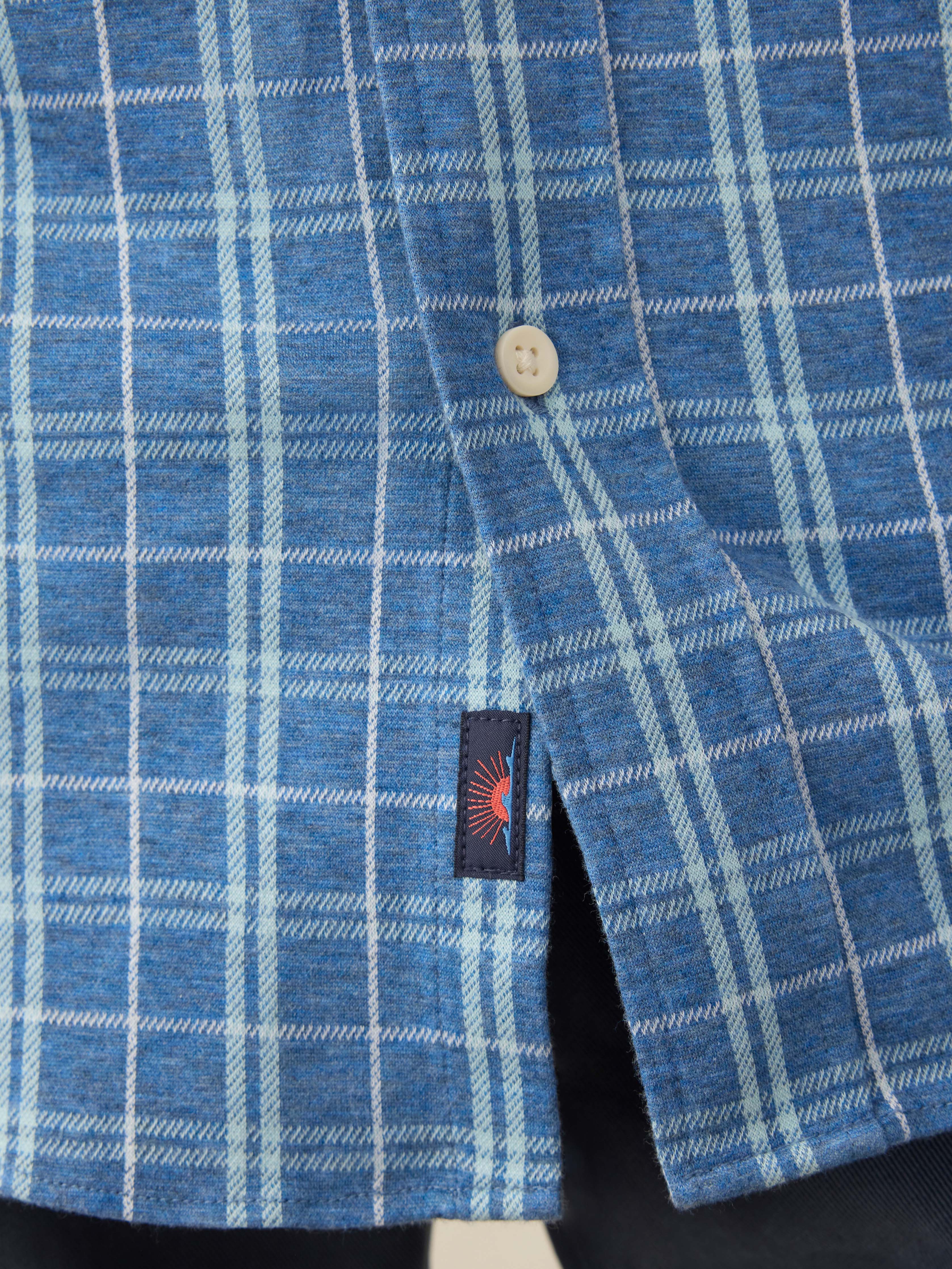 Coastline Knit Shirt - Ocean Sky Plaid | Faherty Brand