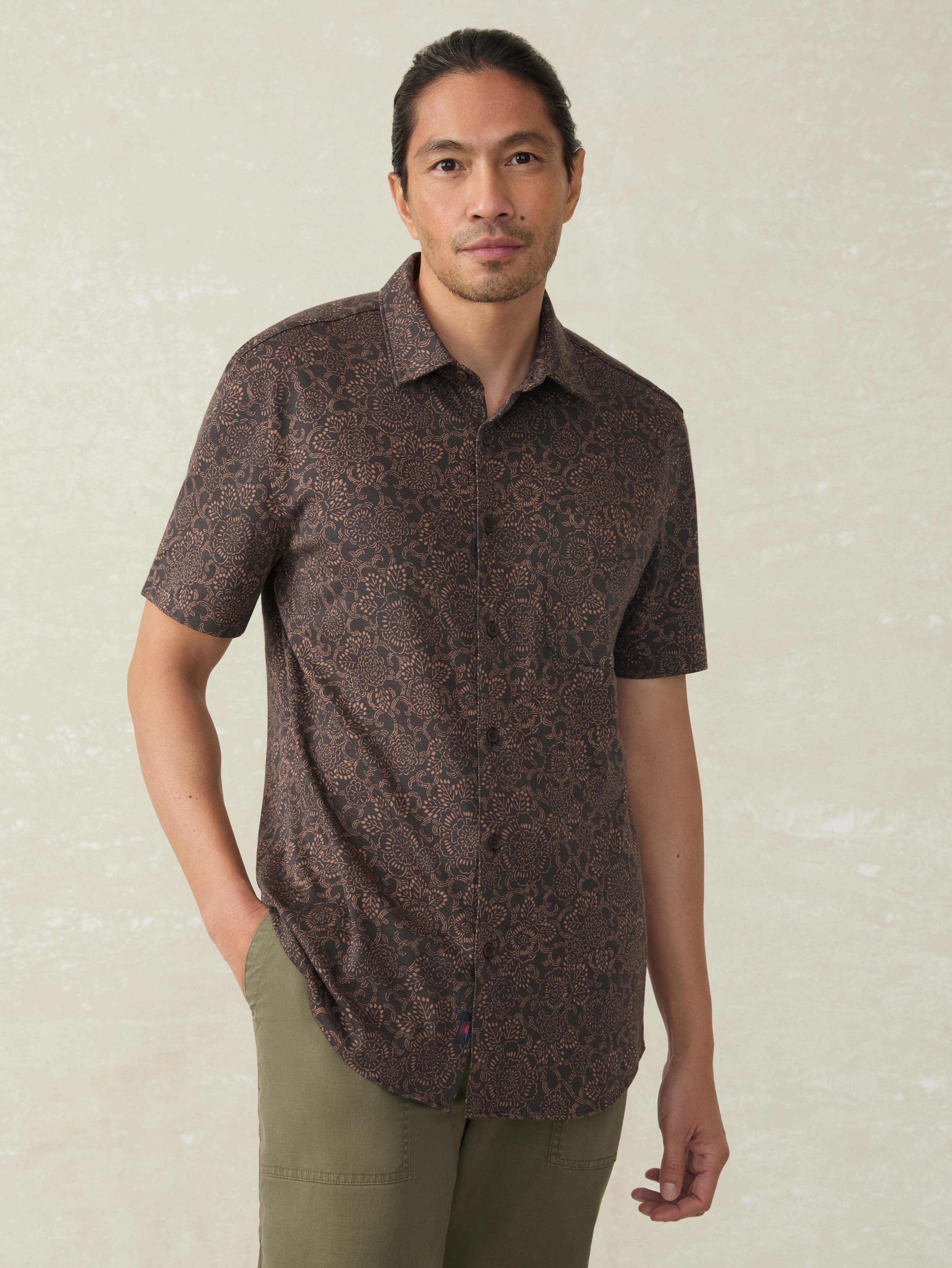 Short-Sleeve Hermosa Shirt - Citrus Blossom | Faherty Brand