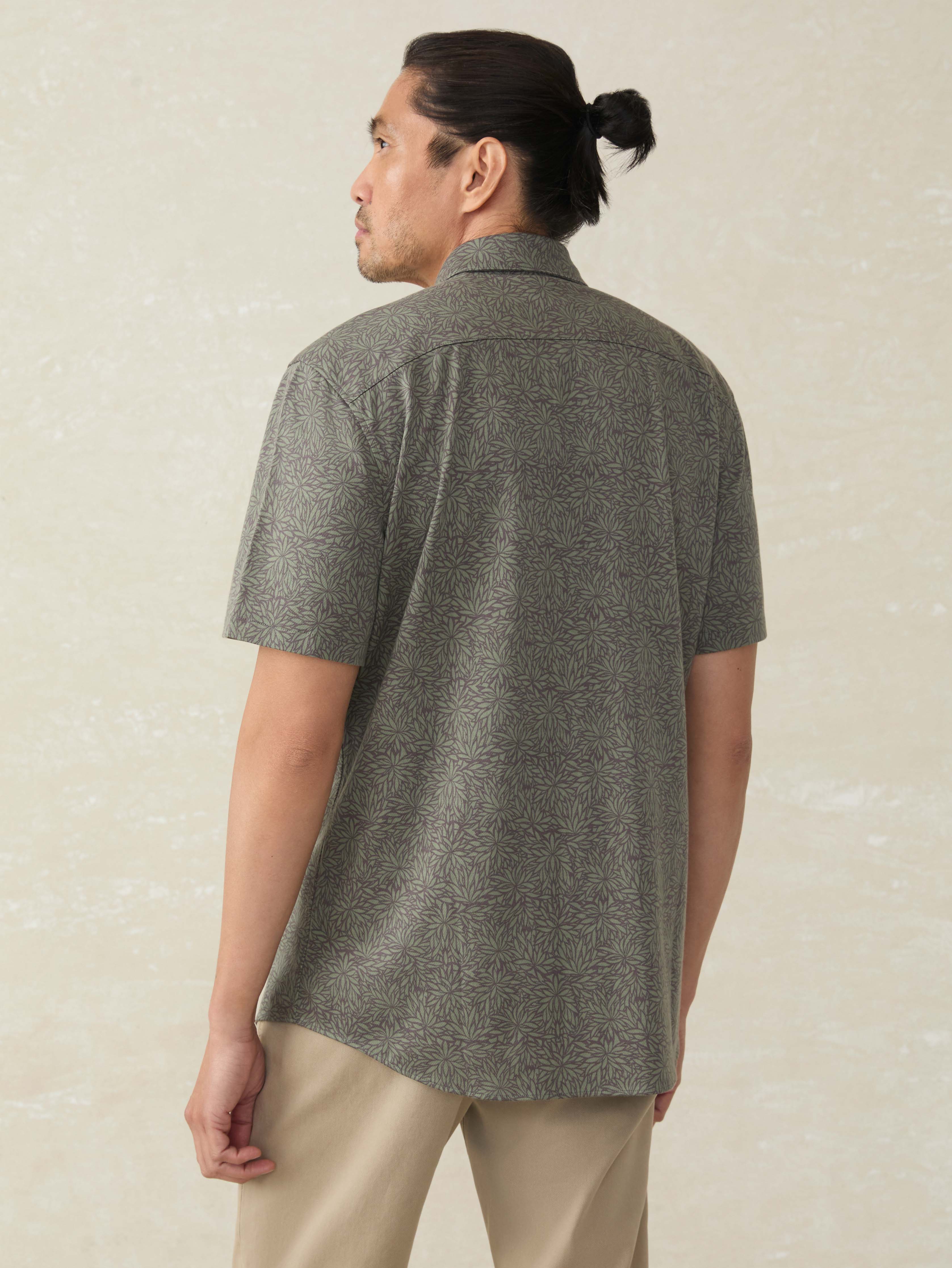 Short-Sleeve Hermosa Shirt - Olive Frond | Faherty Brand