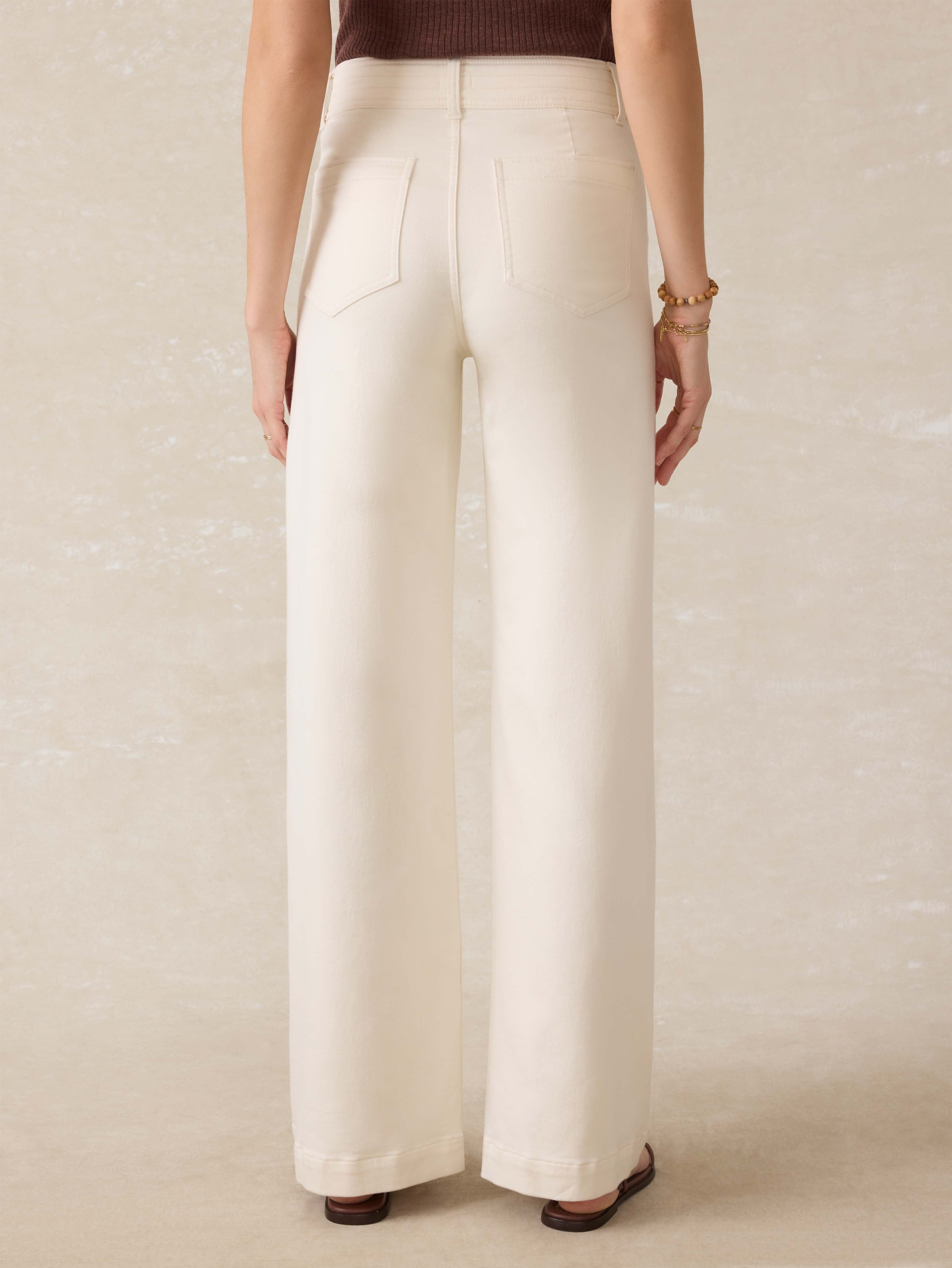 Stretch Terry Harbor Pant - Egret | Faherty Brand