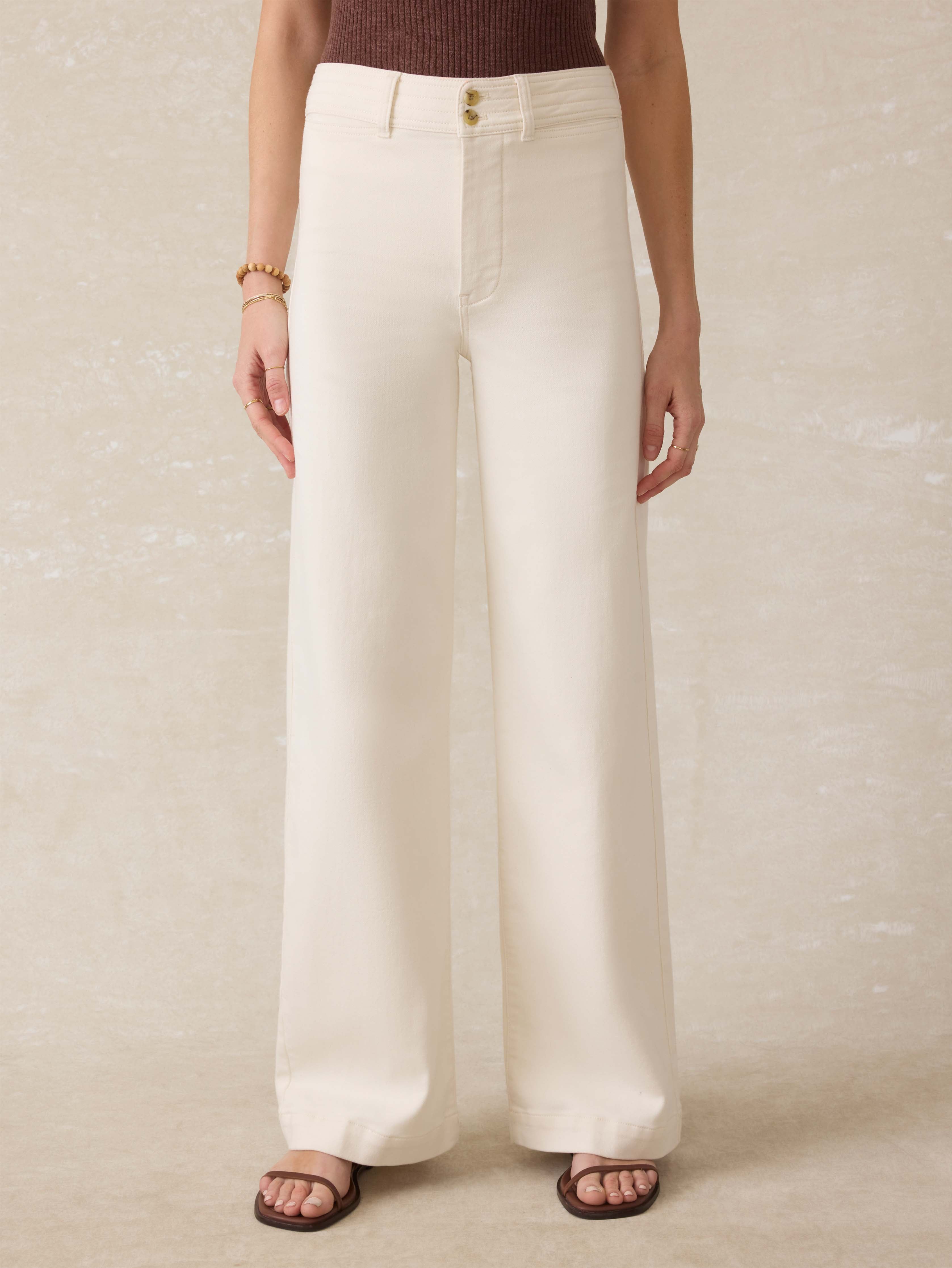 Stretch Terry Harbor Pant - Egret | Faherty Brand