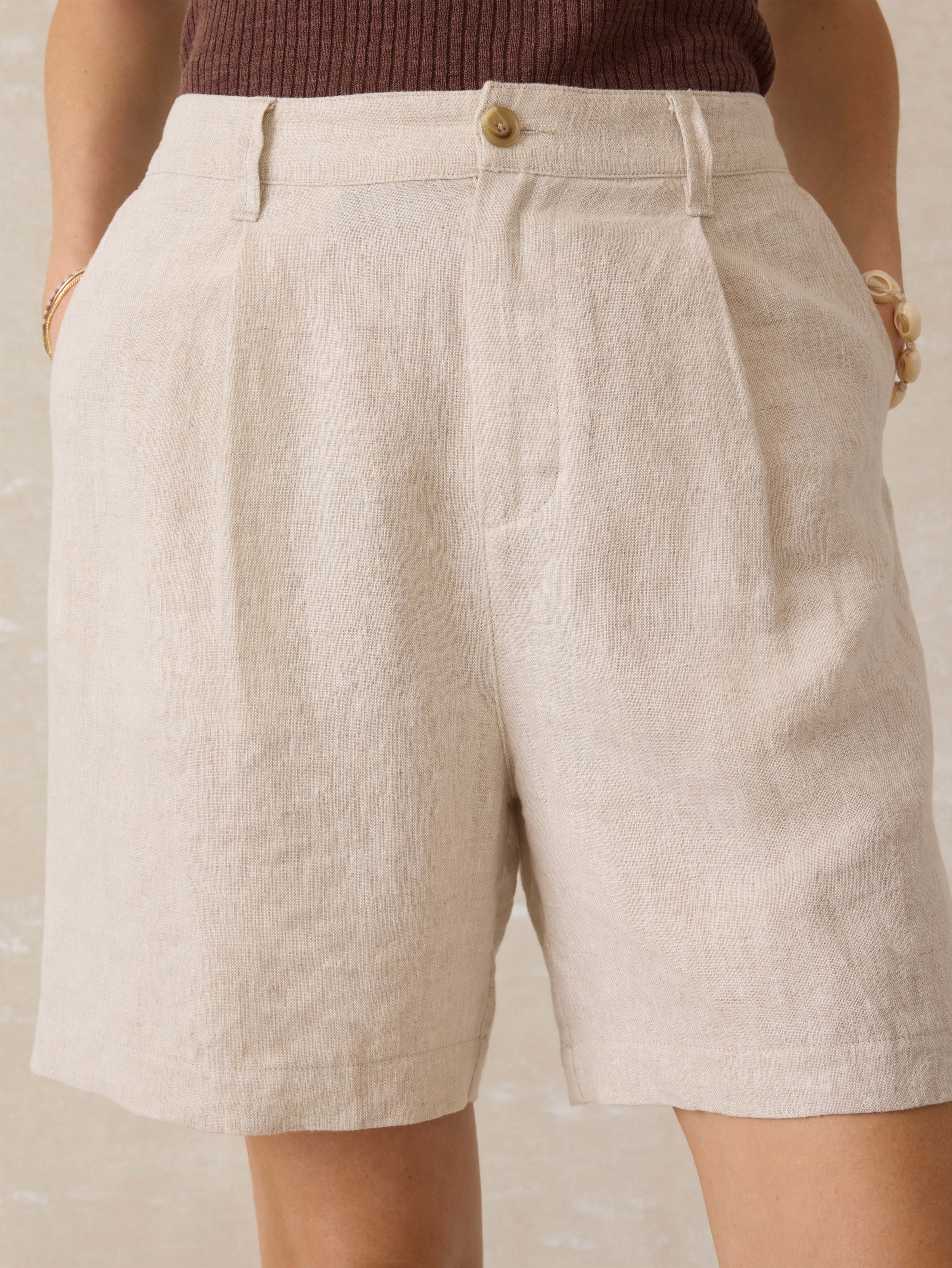 Sun Strider Linen Short - Flax | Faherty Brand