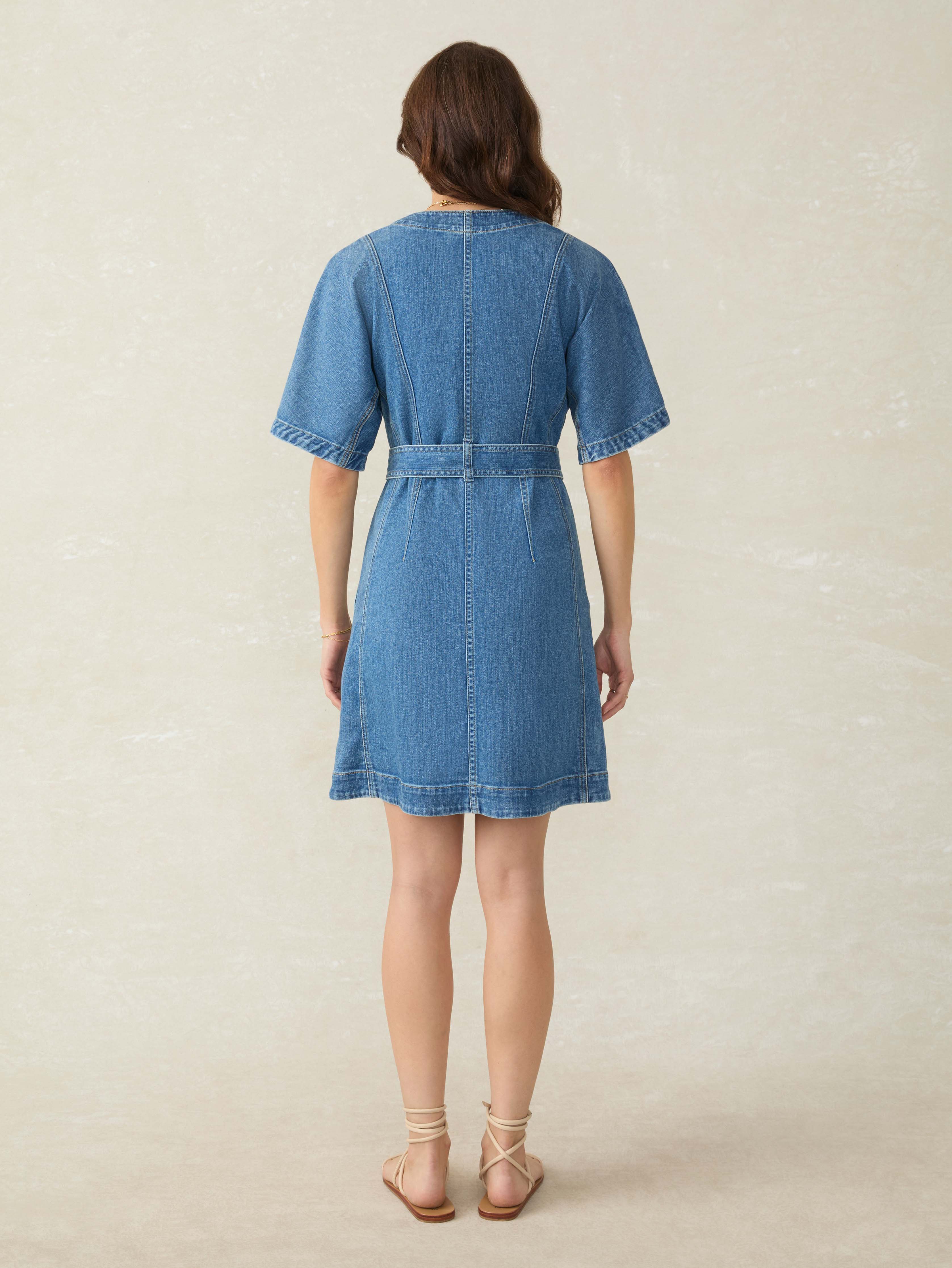 Denim Camille Mini Dress - Sedona Blue Wash | Faherty Brand