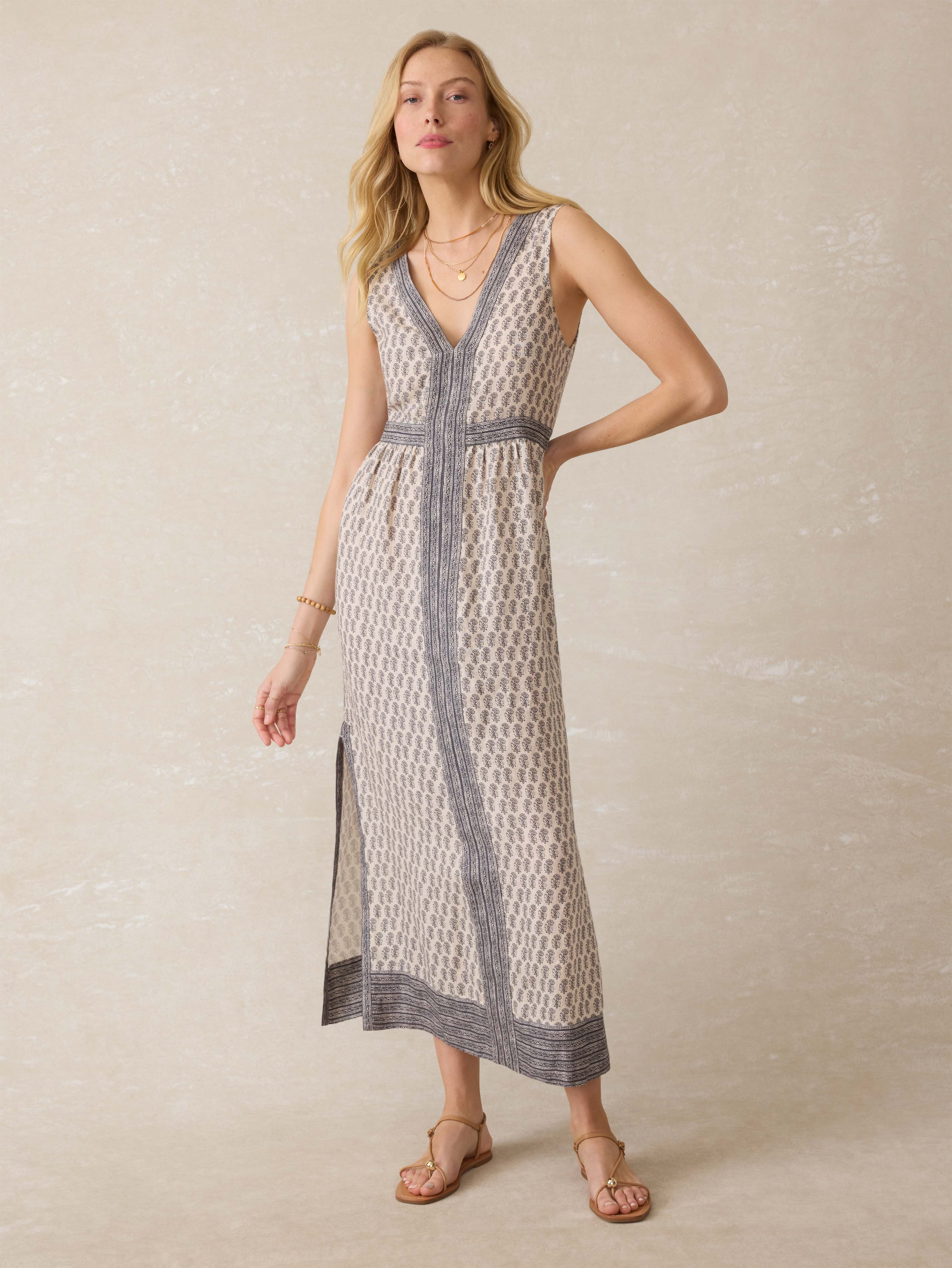 Macey Maxi Dress - Summer Pearl Blossom | Faherty Brand