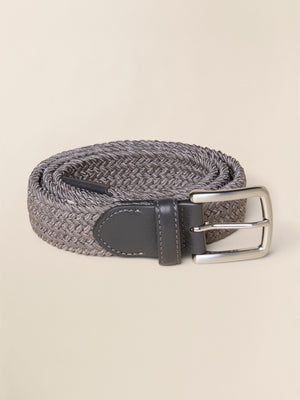 Mens Stretch Woven Belt - Grey
