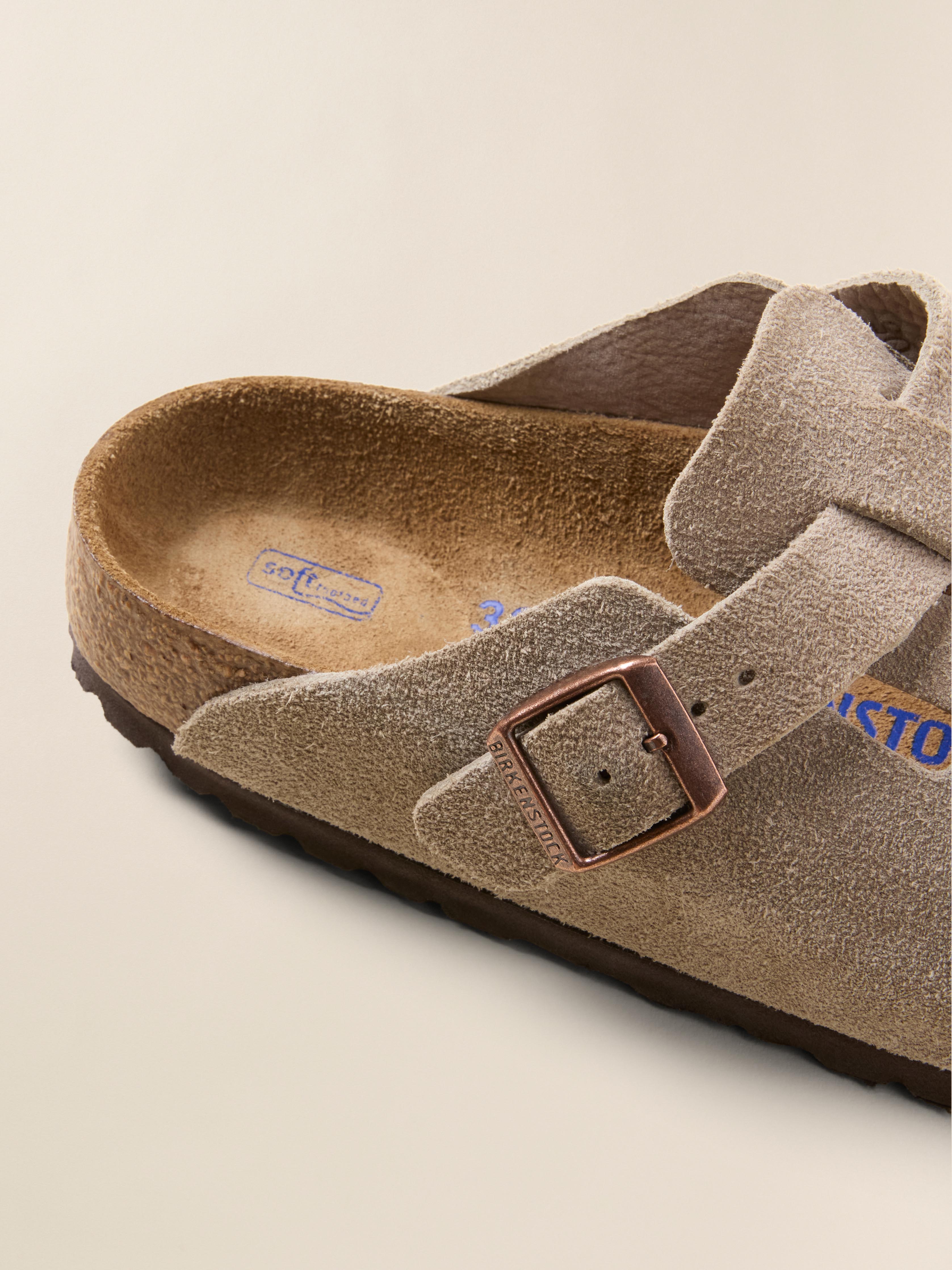 Birkenstock Women's Boston Clog Soft Footbed - Taupe | Faherty Brand