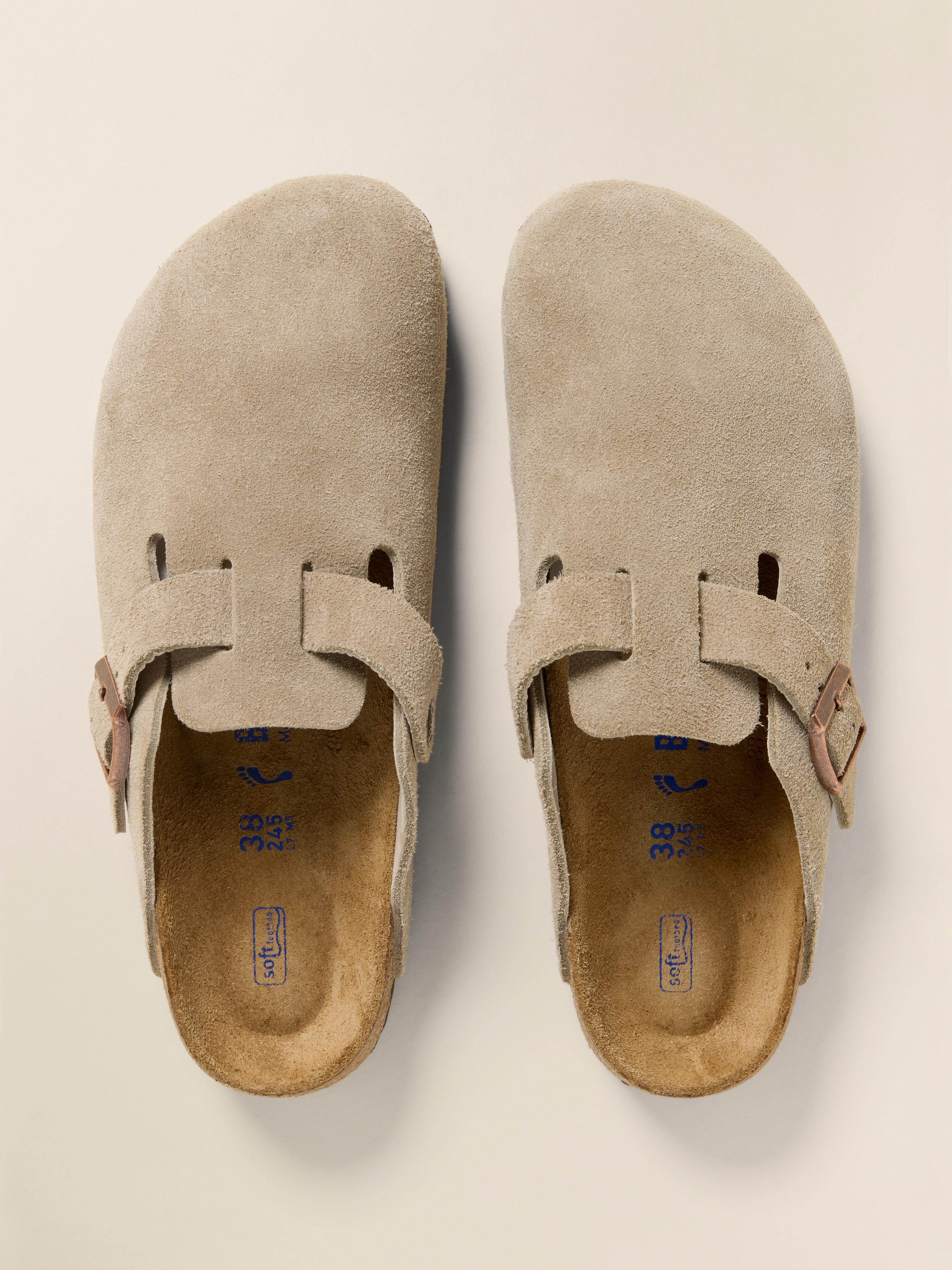 Birkenstock Women's Boston Clog Soft Footbed - Taupe | Faherty Brand