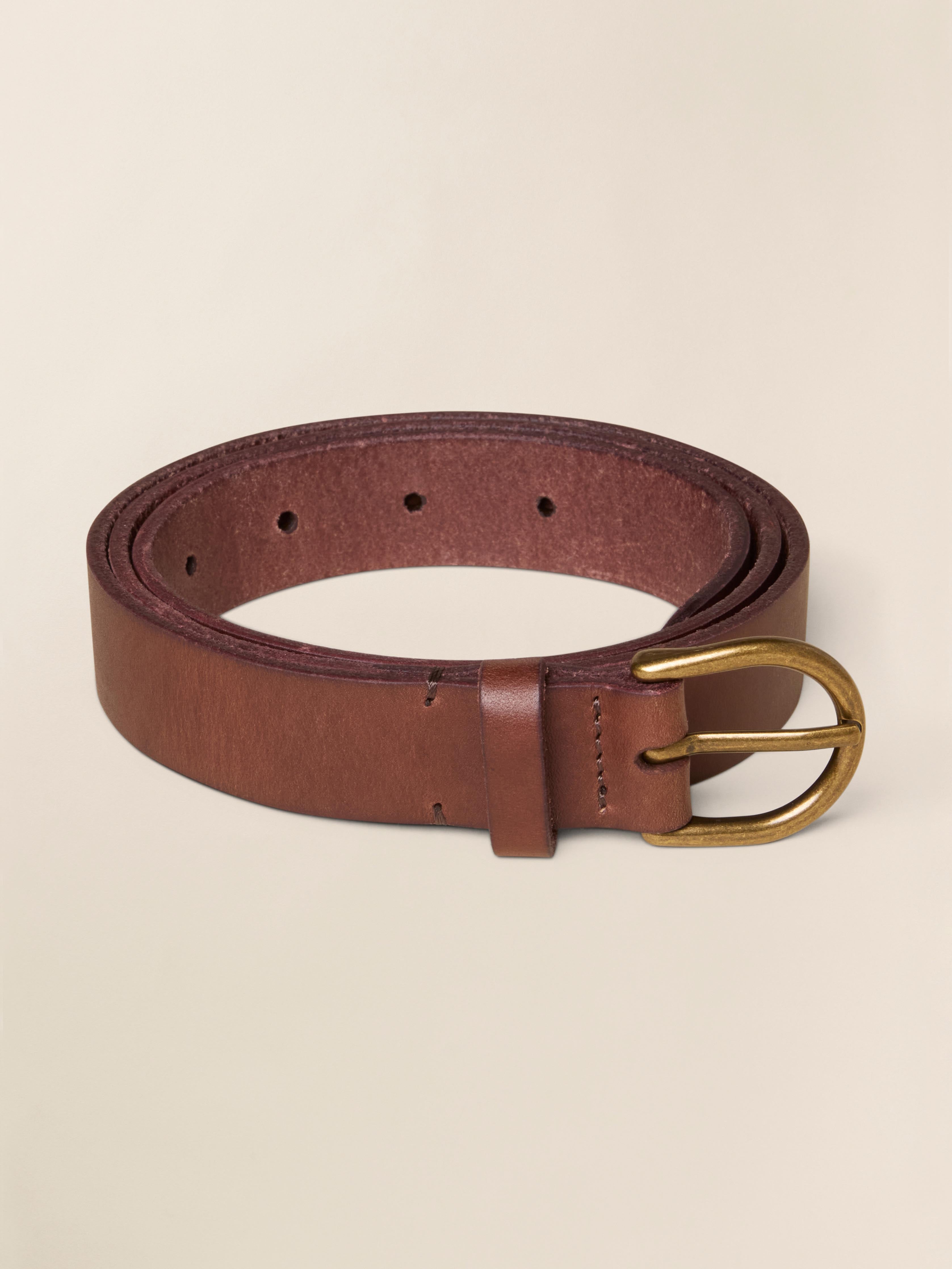 East End Leather Belt - Saddle Brown | Faherty Brand