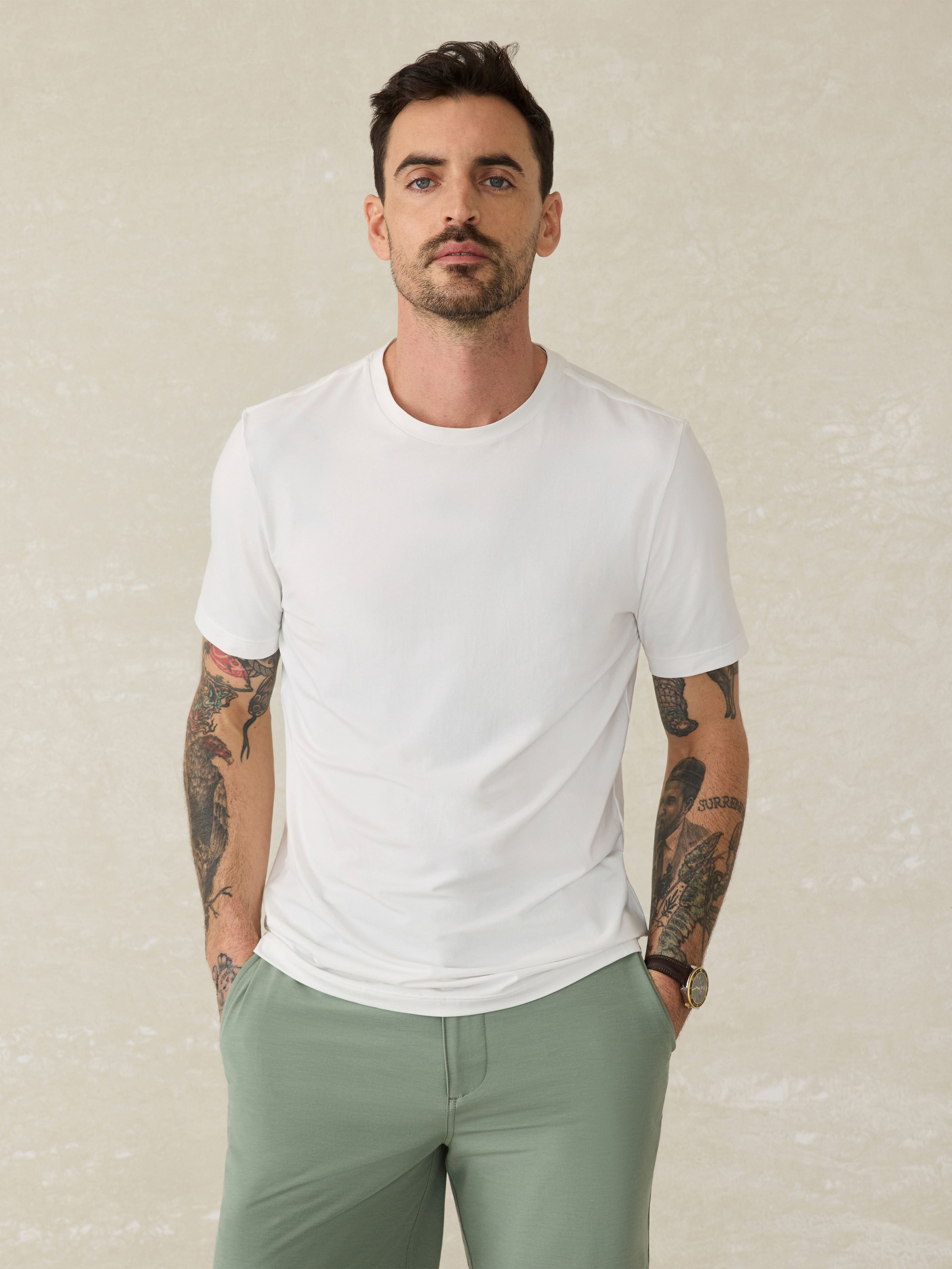 Short-Sleeve Movement™ T-shirt - Pure White | Faherty Brand