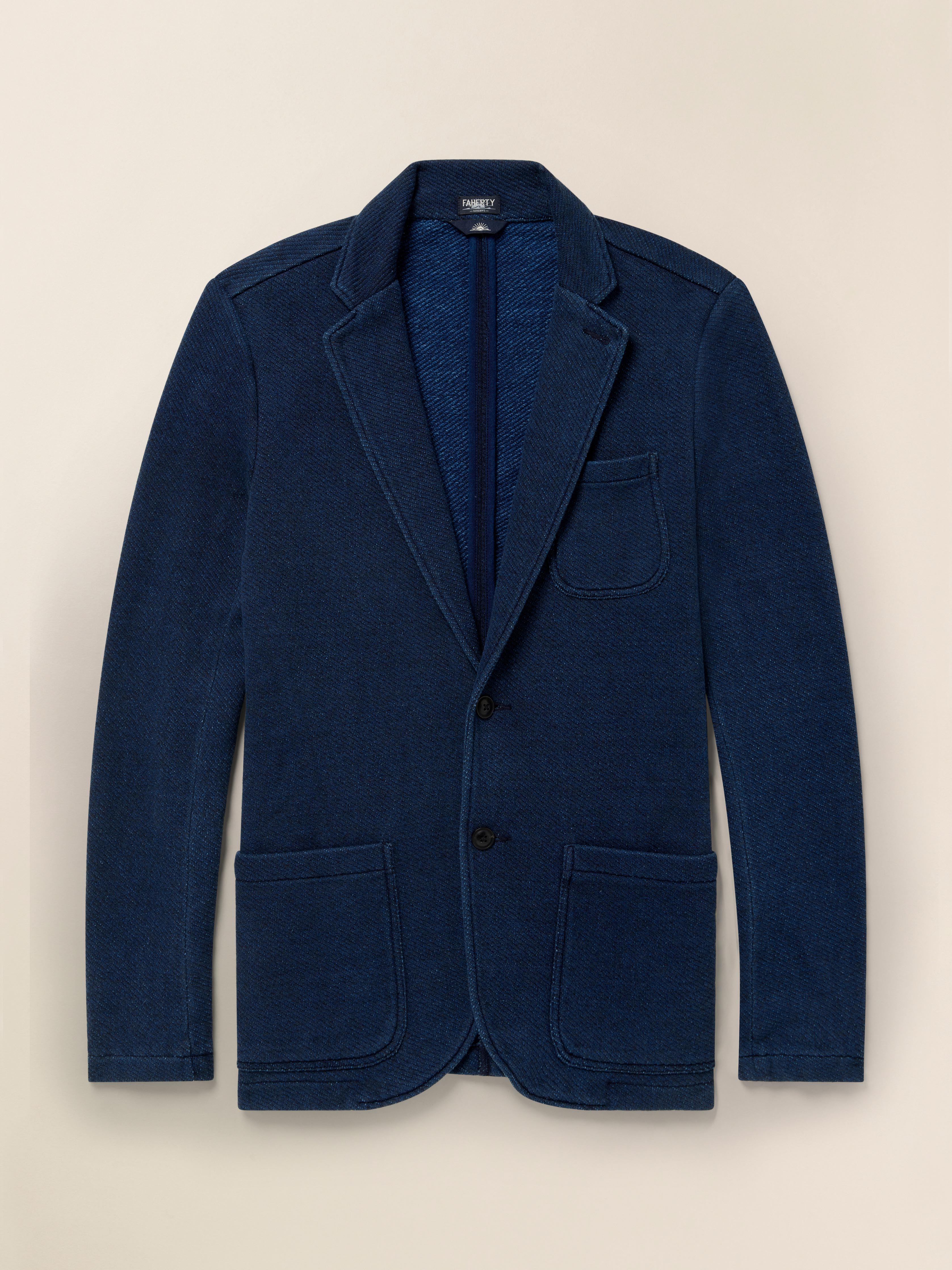 Inlet Knit Blazer (Short) - Hendricks Indigo Wash | Faherty Brand