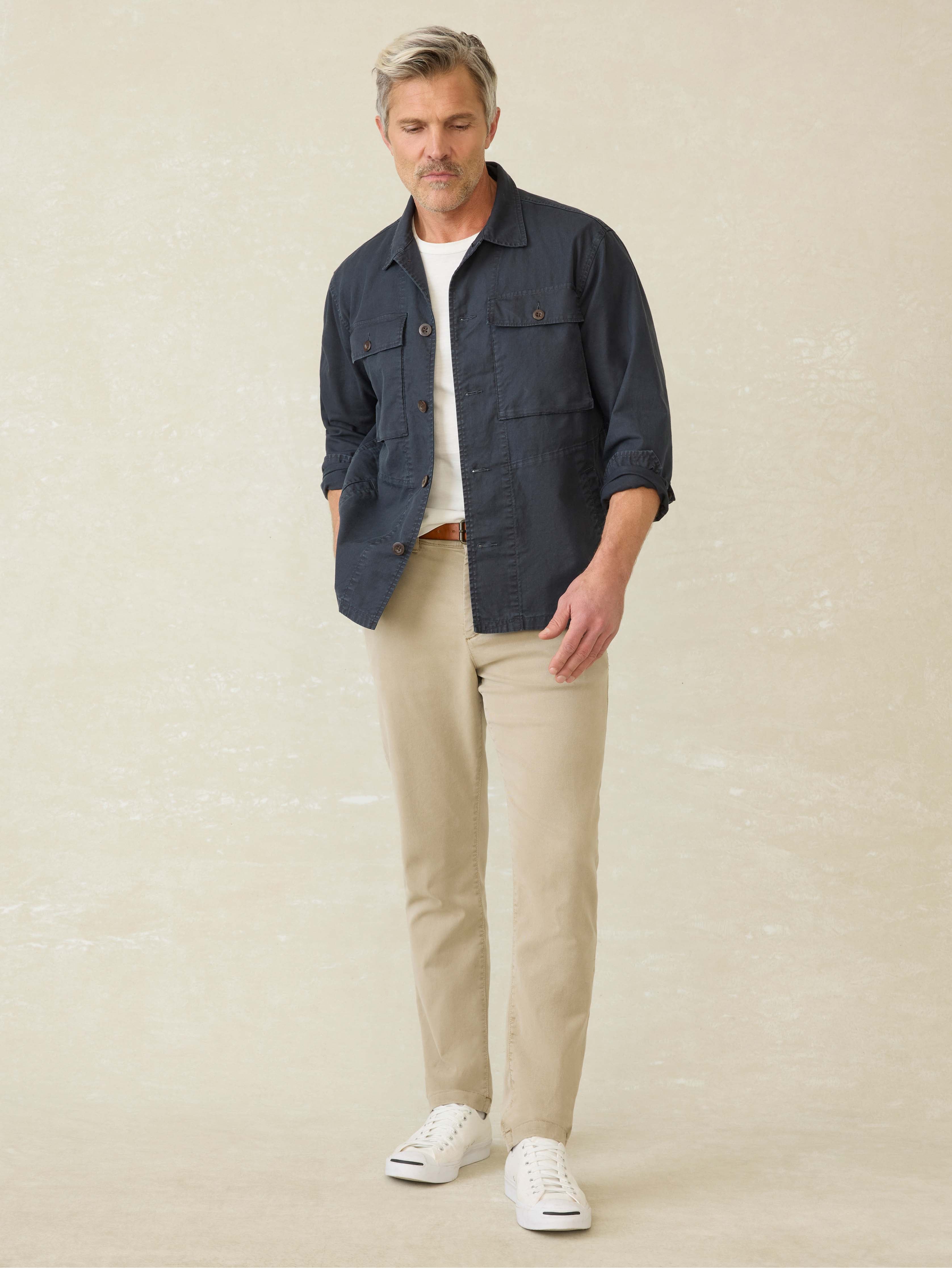 Commander Shirt Jacket - Washed Charcoal | Faherty Brand