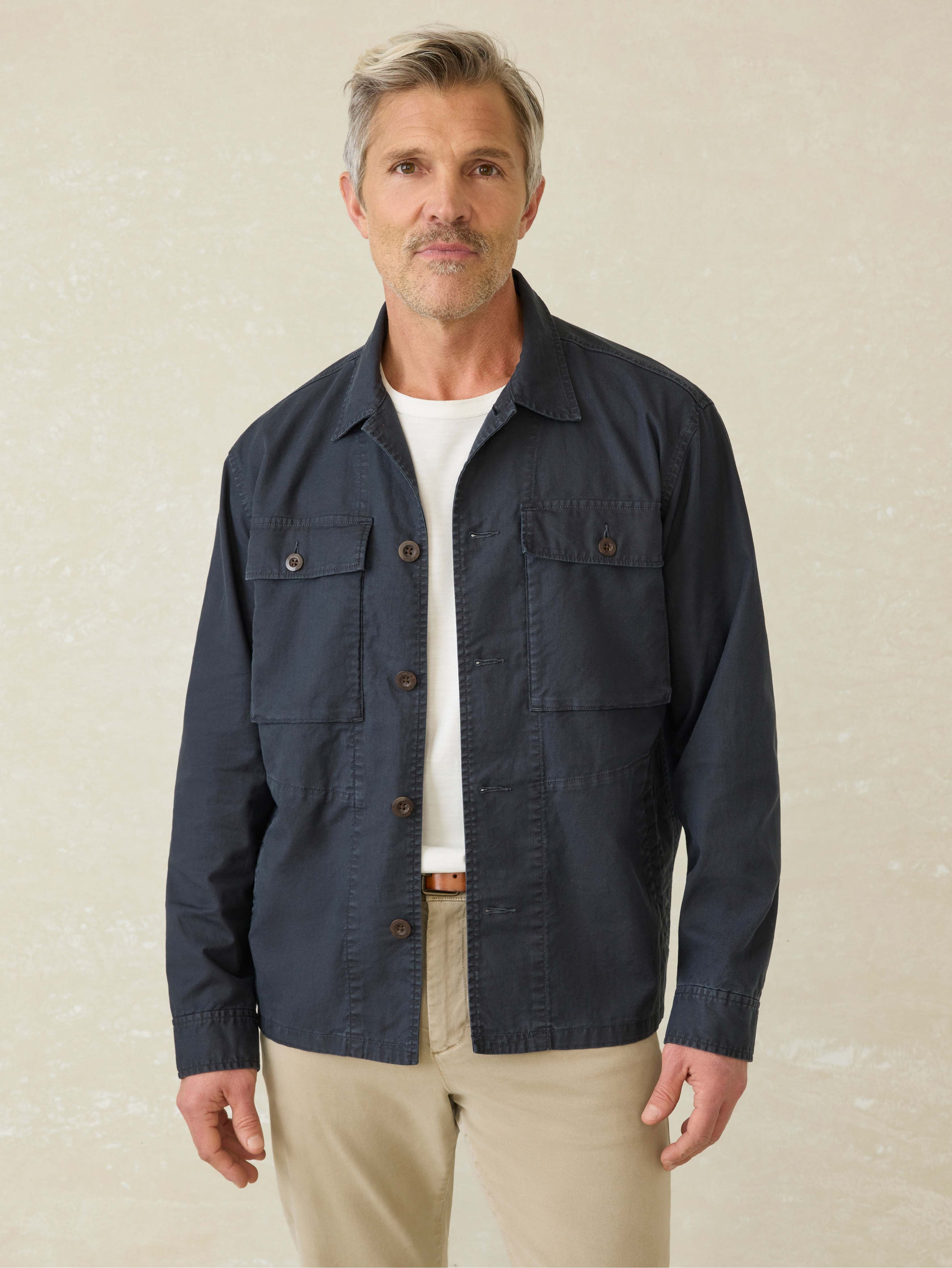 Commander Shirt Jacket - Washed Charcoal | Faherty Brand