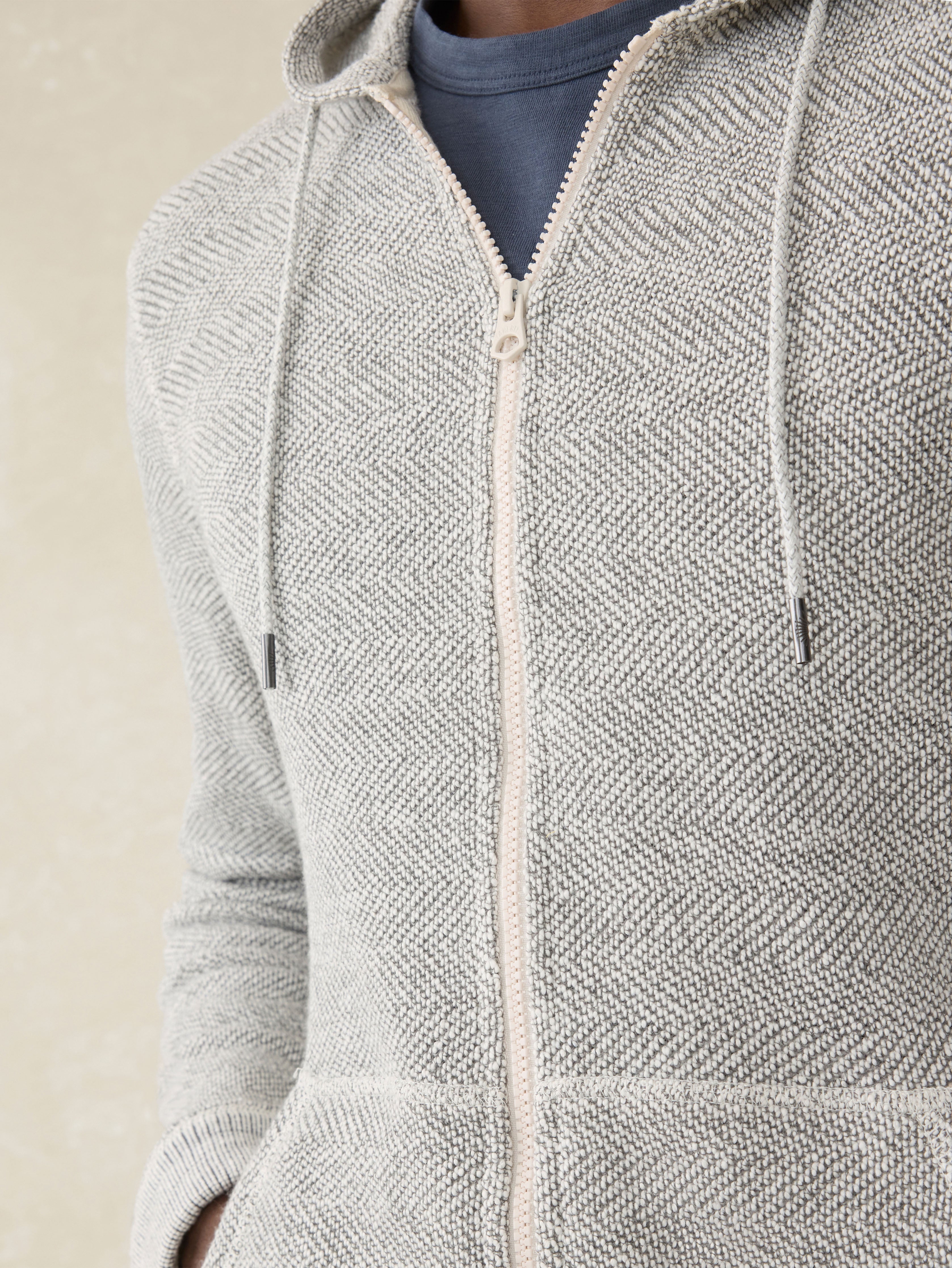 Whitewater Full Zip Hoodie - Grey Shell Loop | Faherty Brand