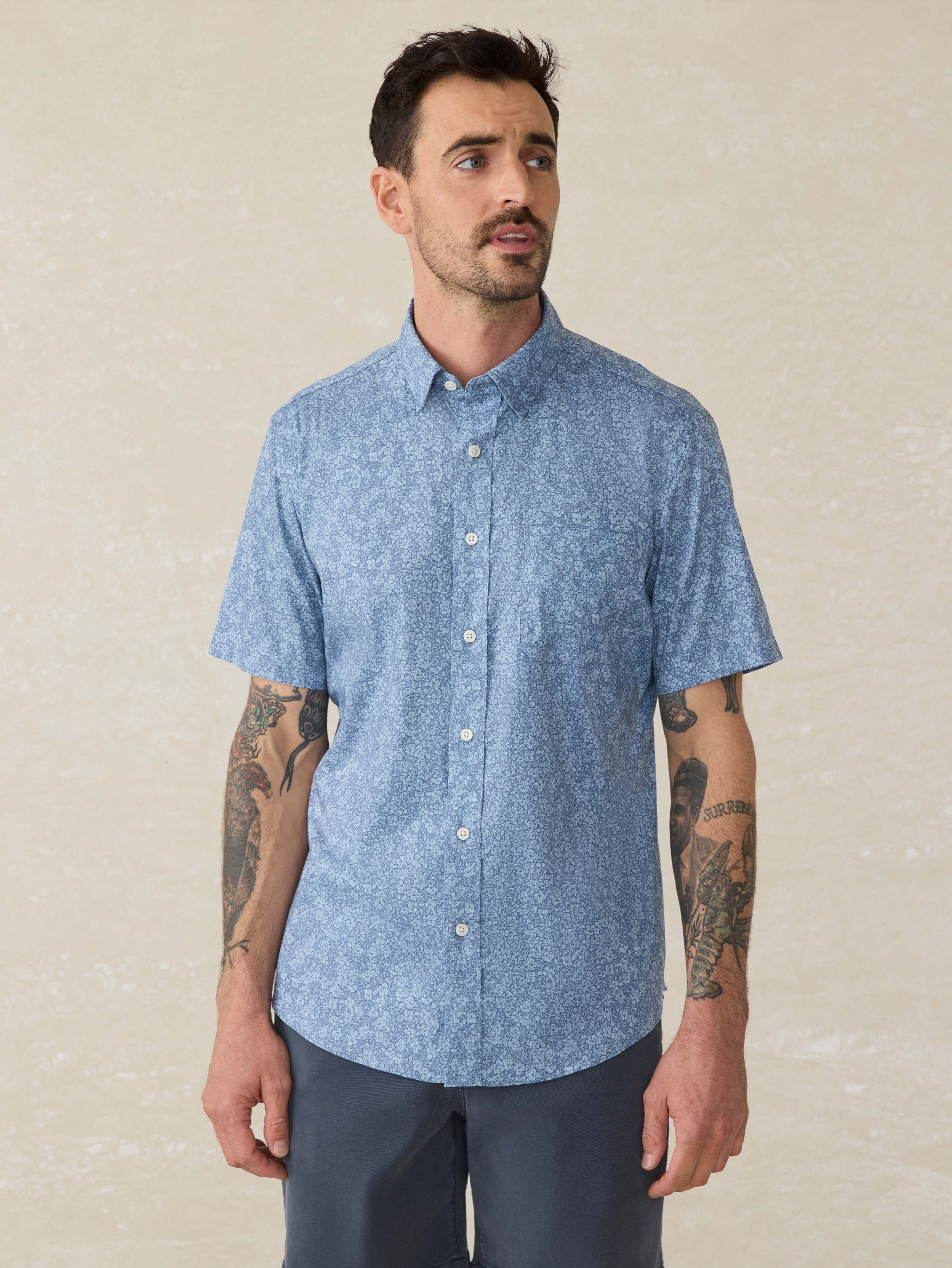 Short-Sleeve Movement™ Shirt - Horizon Bloom | Faherty Brand