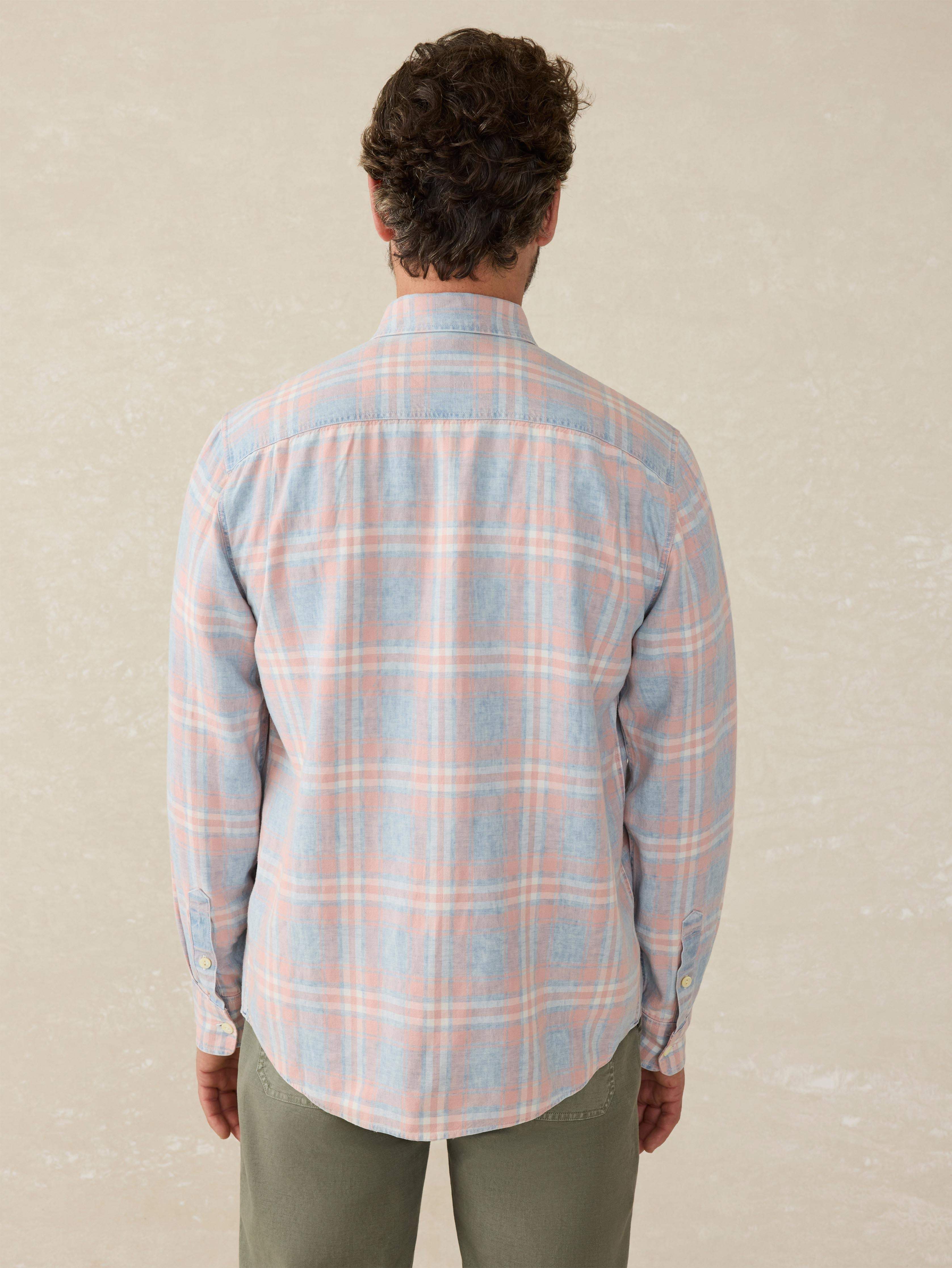 Tried & True Chambray Workshirt - Coral Bay Plaid | Faherty Brand
