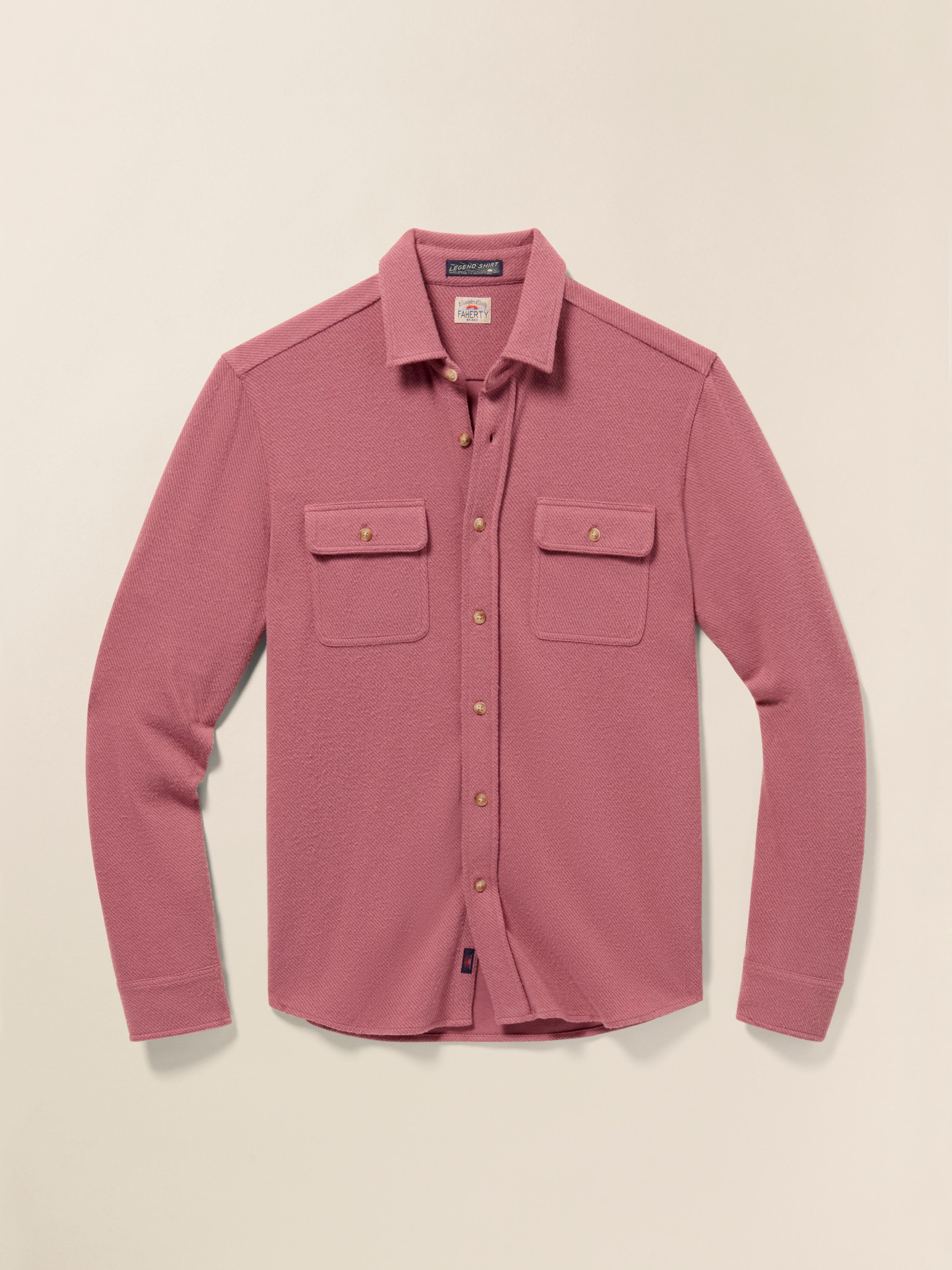 Legend™ Sweater Shirt - Sandstone Red Twill | Faherty Brand