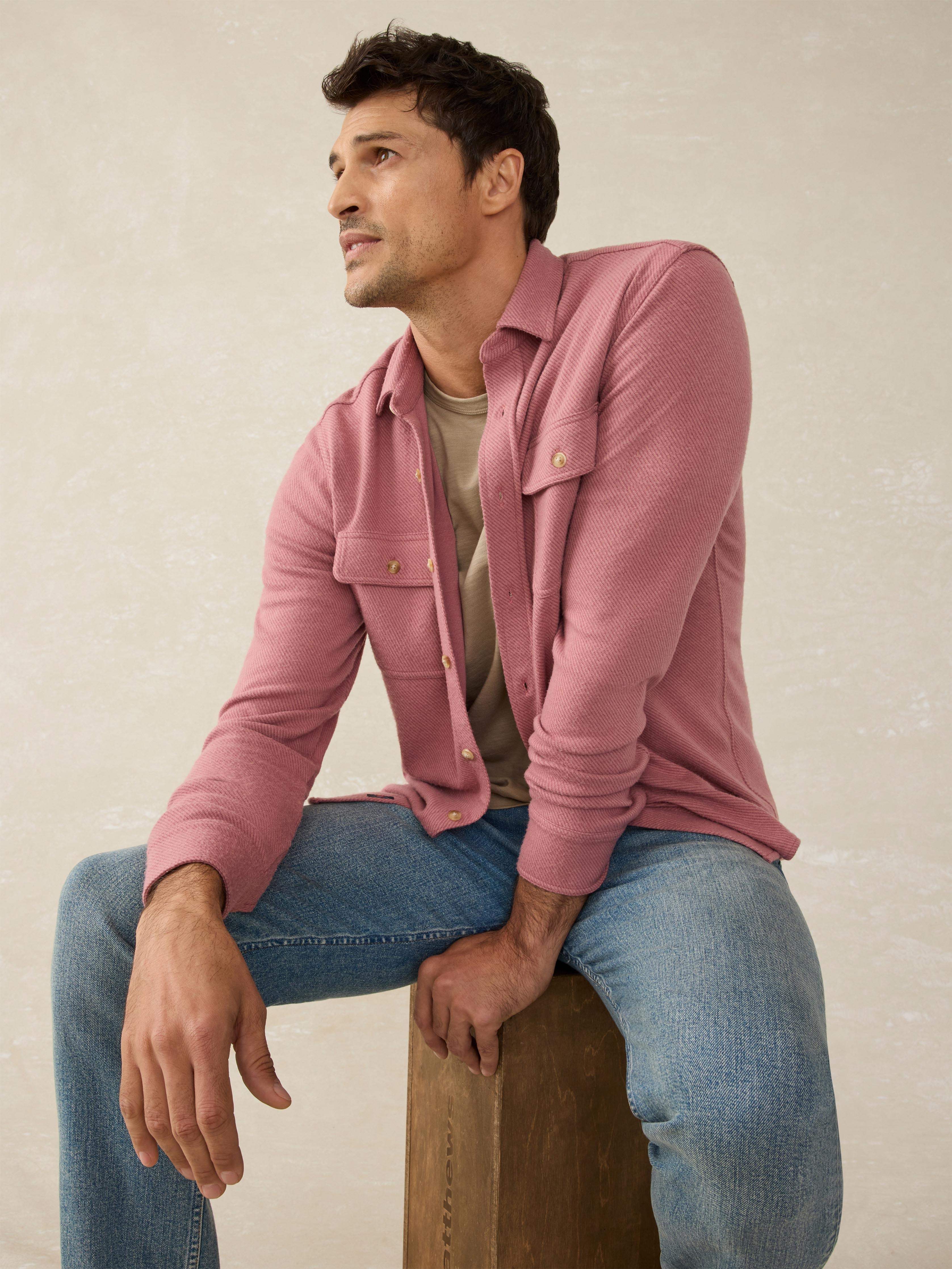 Legend™ Sweater Shirt - Sandstone Red Twill | Faherty Brand