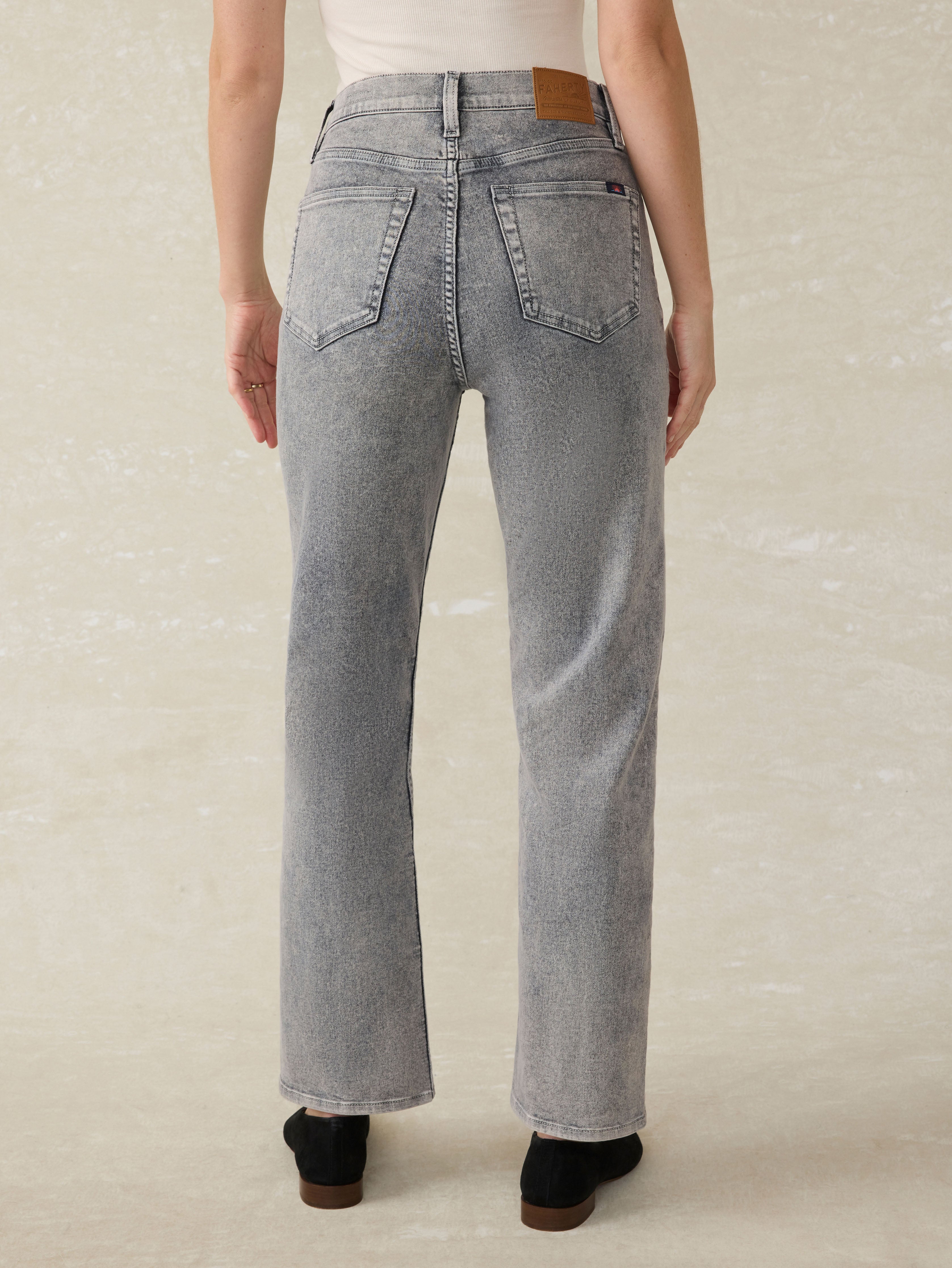 Slim Straight Sunwashed Denim - Washed Black | Faherty Brand