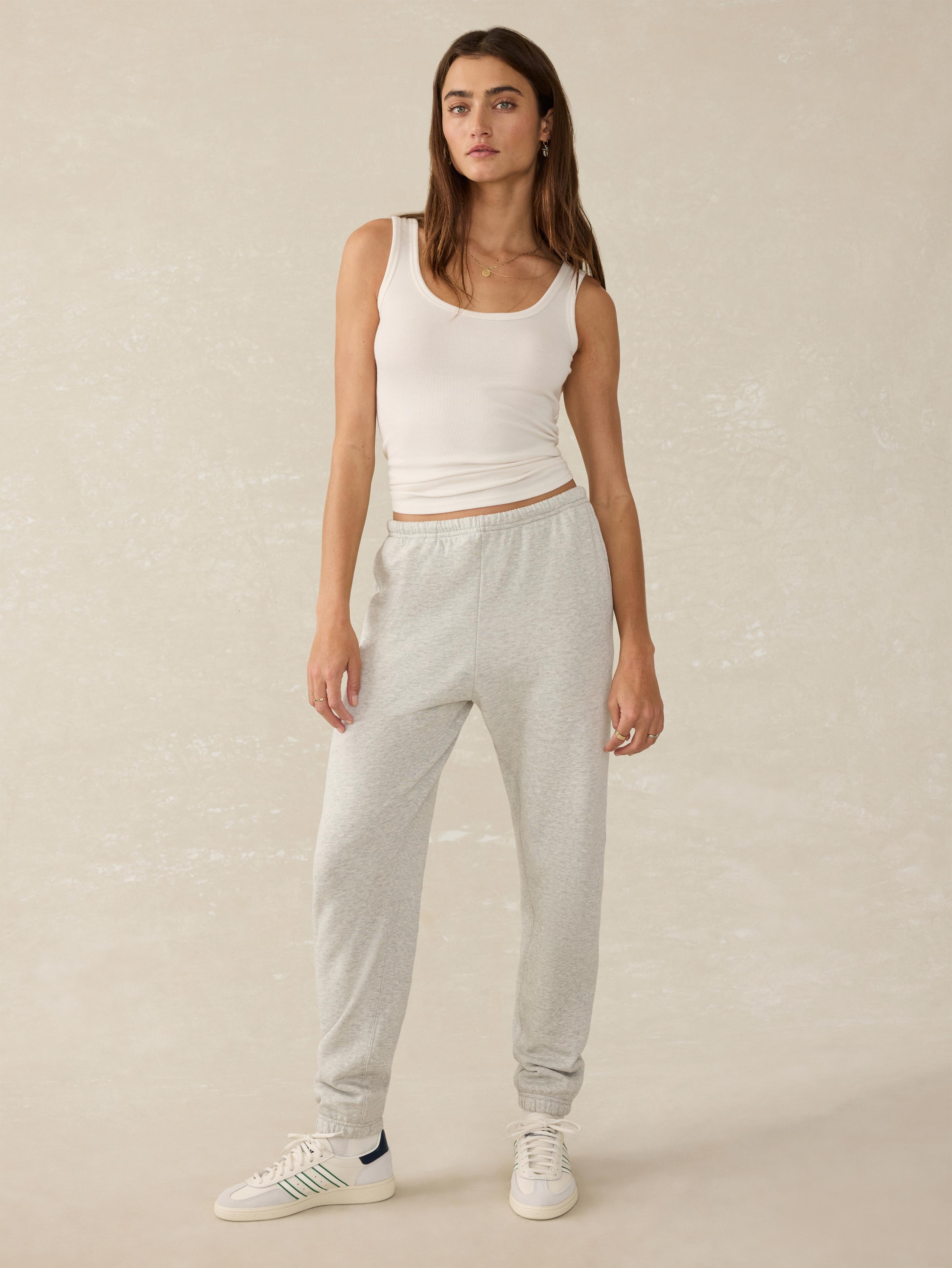 High Standard Fleece Sweatpant - Light Grey Heather | Faherty Brand