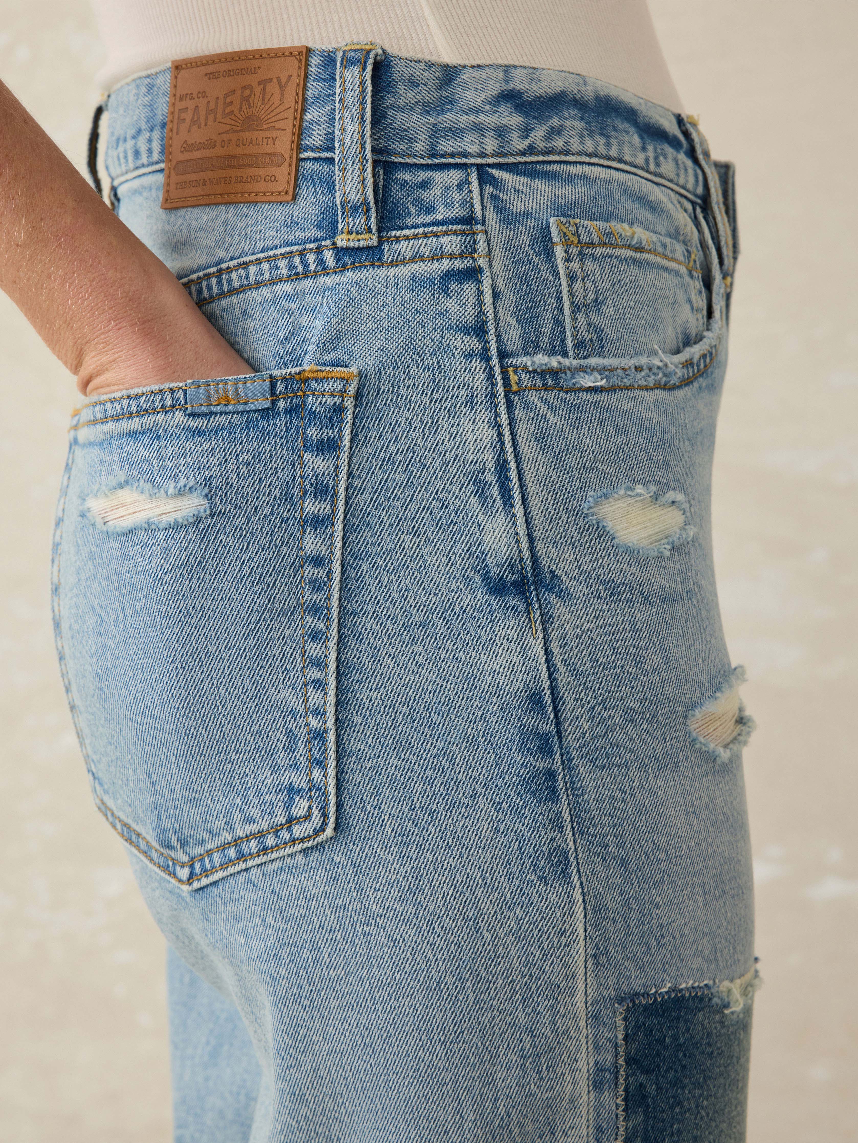 90S Crop Patchwork Jean - Heirloom Indigo Wash | Faherty Brand