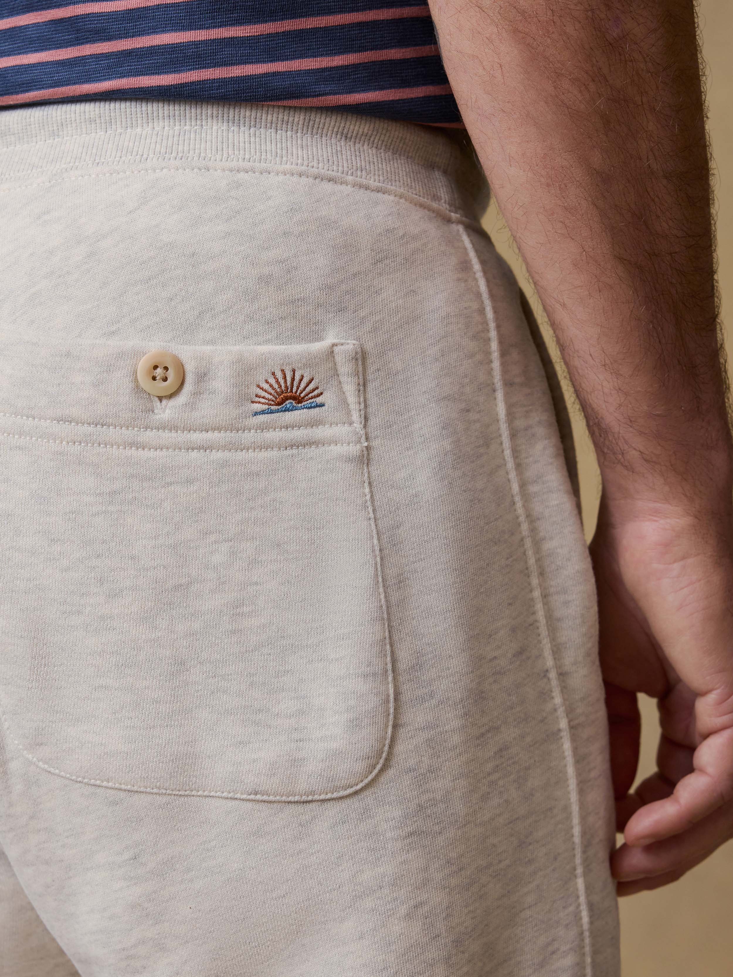 High Standard Fleece Sweatpant - Antique Ivory Heather | Faherty Brand